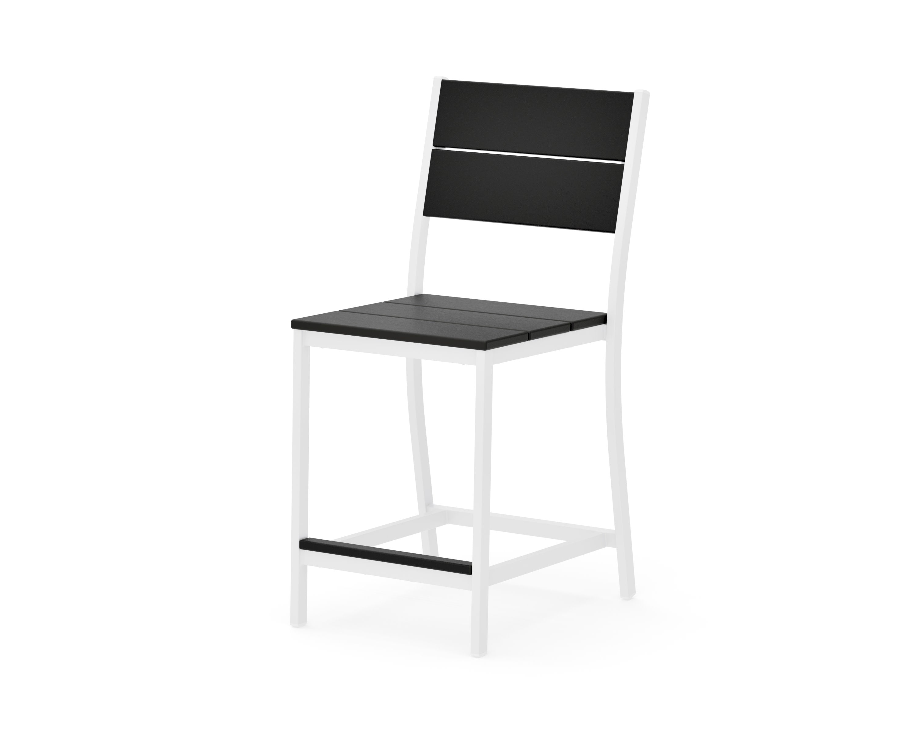 Main Street Counter Side Chair in White / Black
