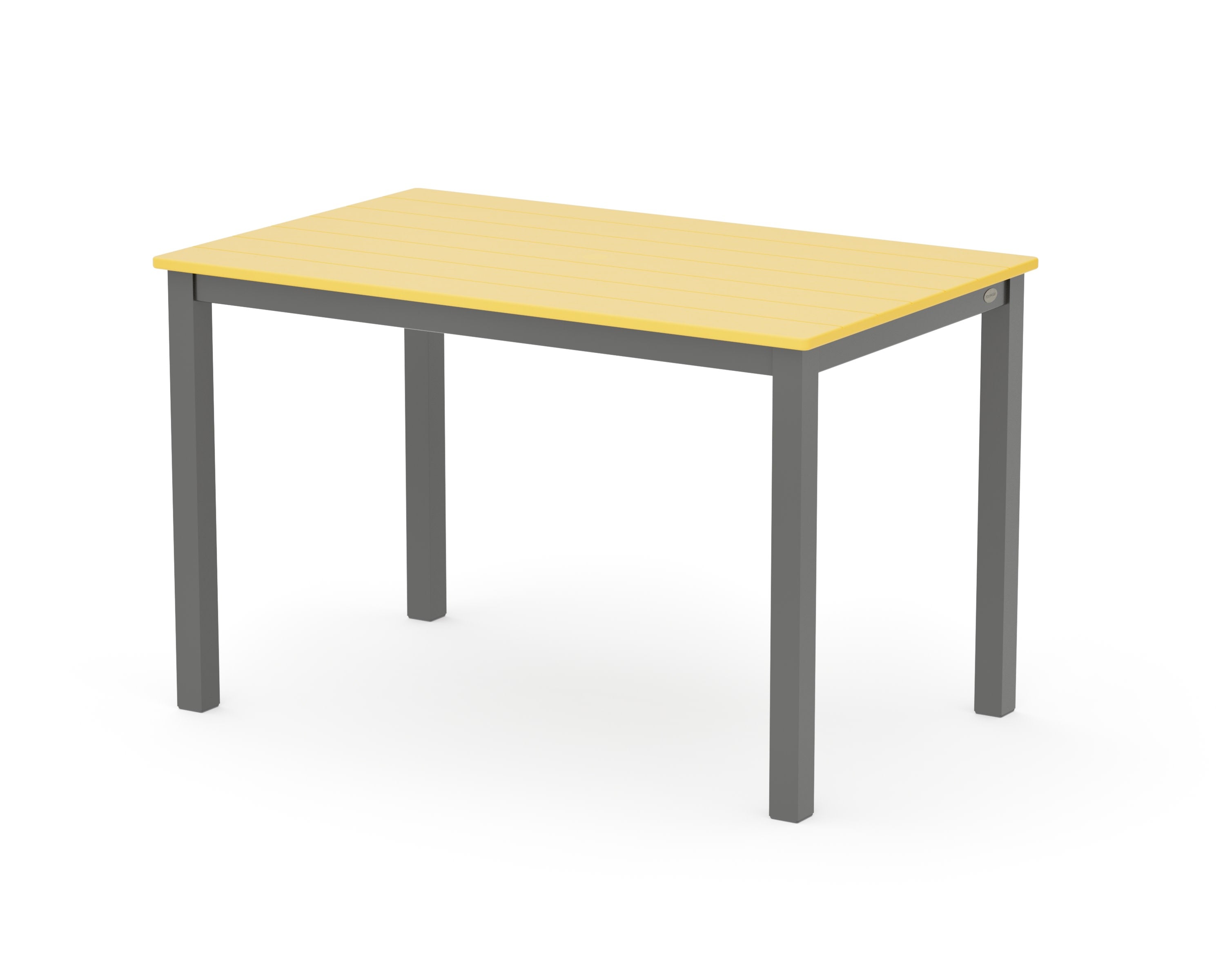 Main Street 30 x 48 Dining Table in Charcoal / Lemon
