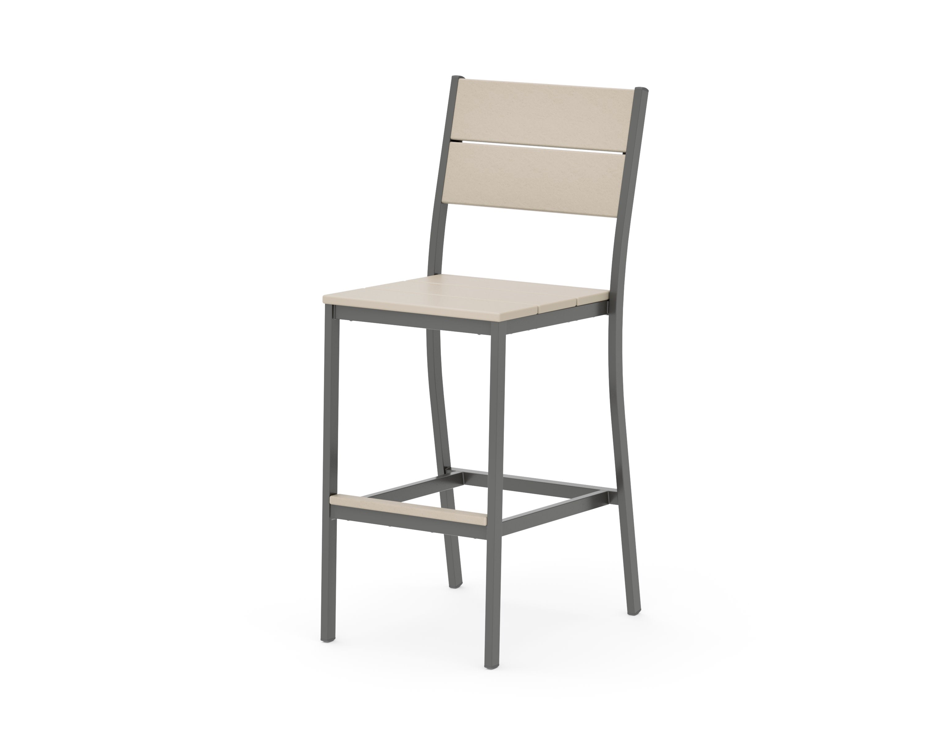 Main Street Bar Side Chair in Charcoal / Sand