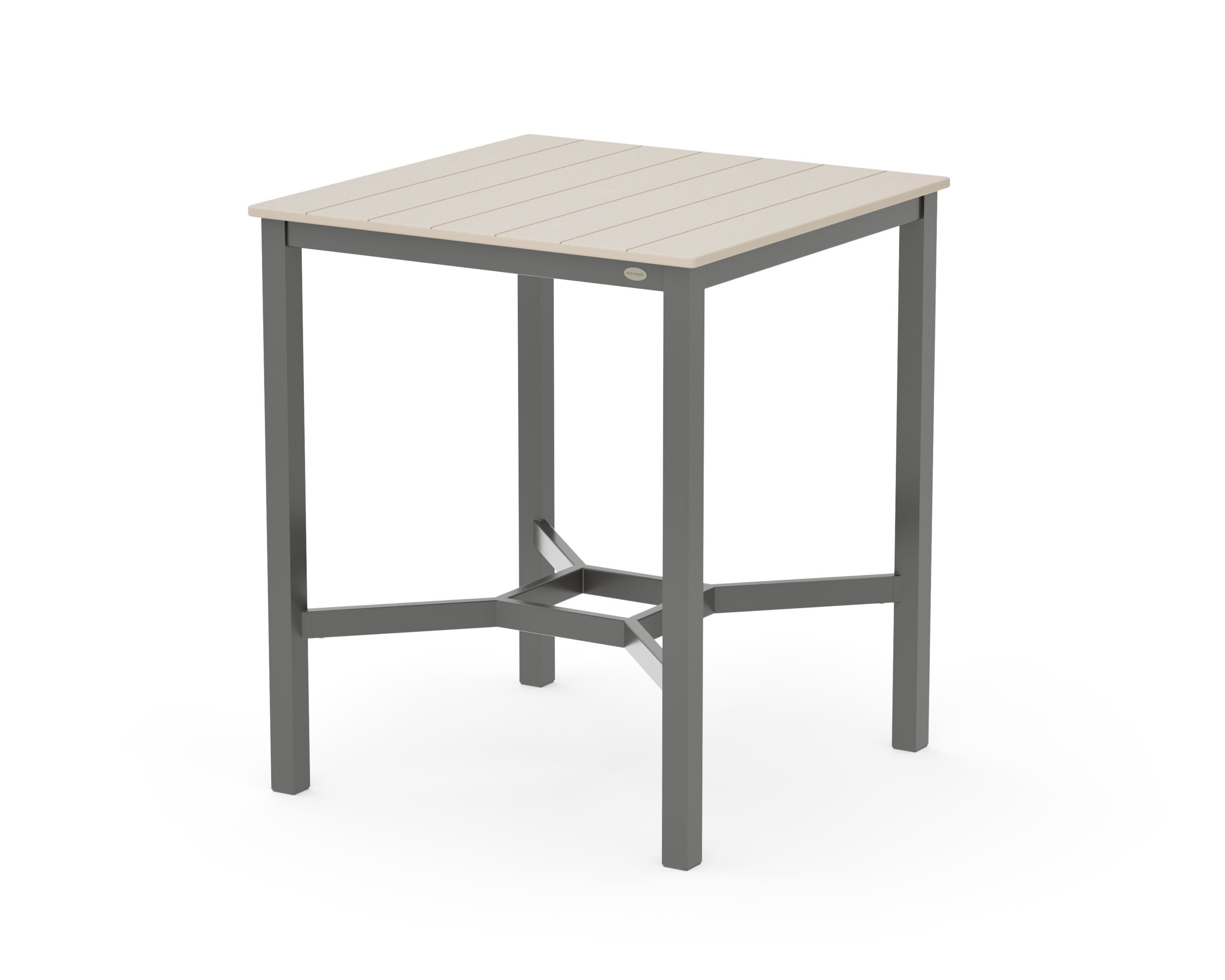 Main Street 36 x 36 Bar Table in Charcoal / Sand
