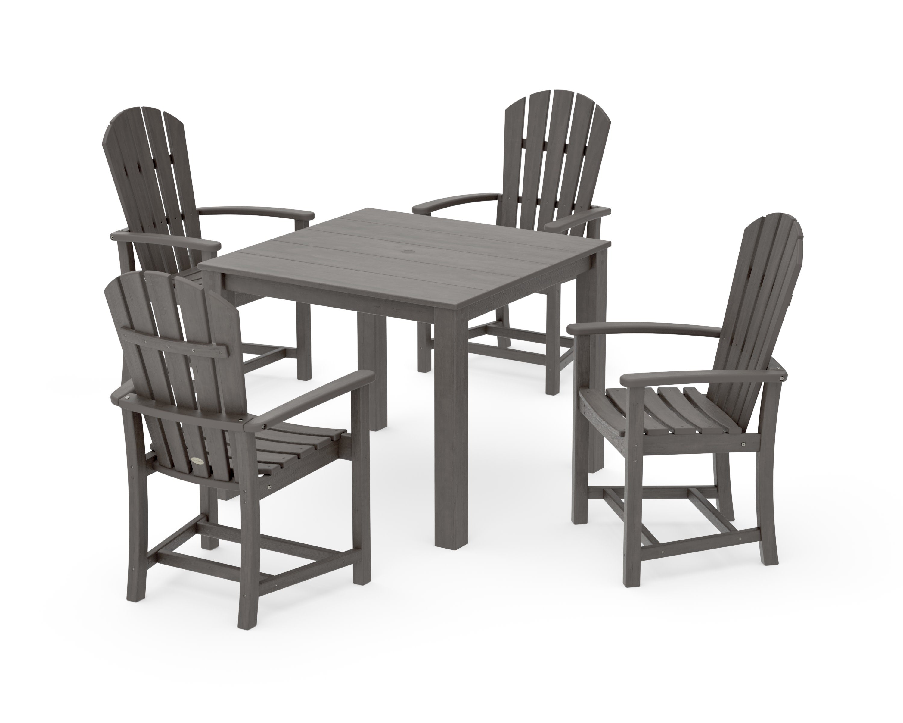 Palm Coast 5-Piece Parsons Dining Set in Driftwood