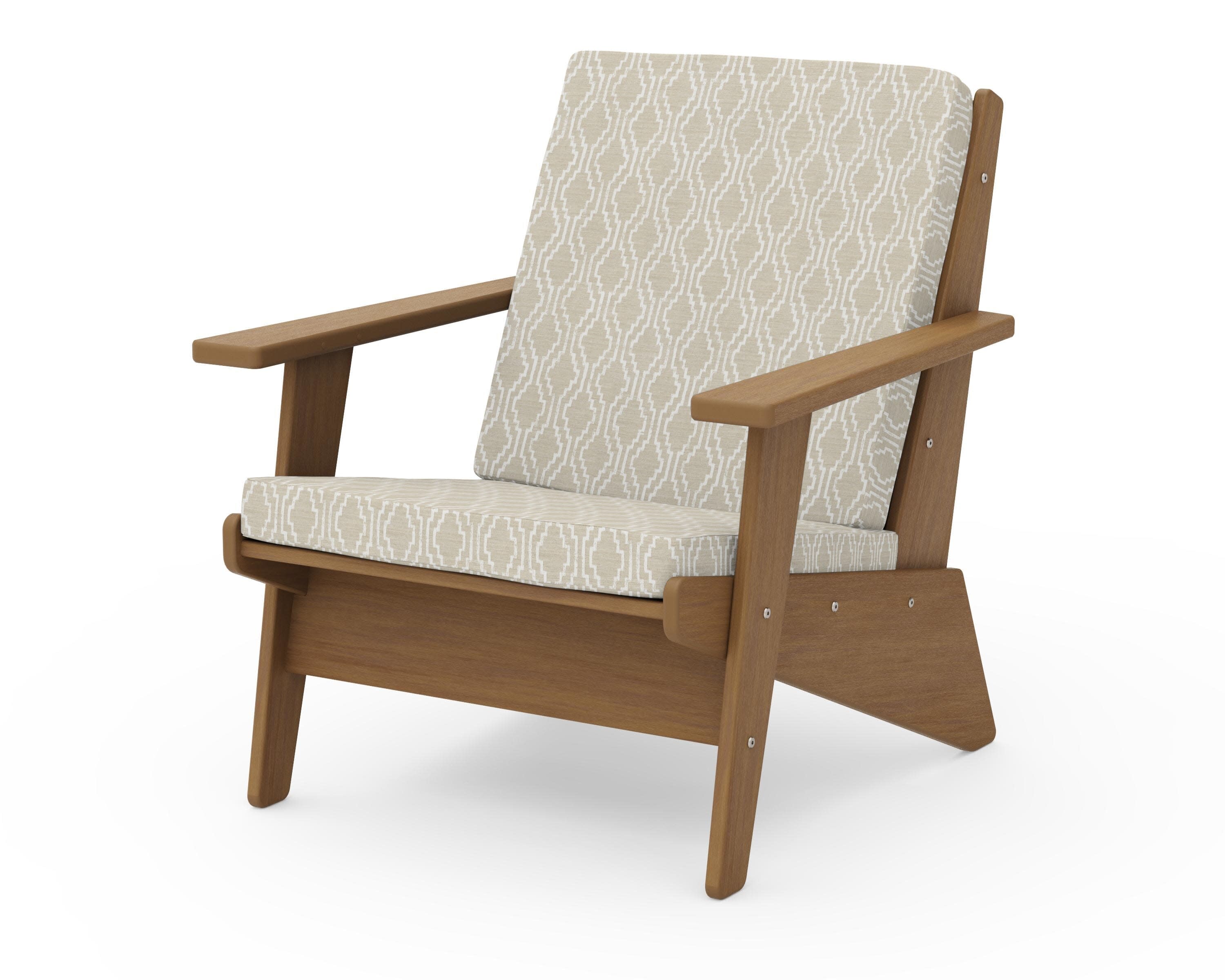 Riviera Modern Lounge Chair in Natural / Solve Linen