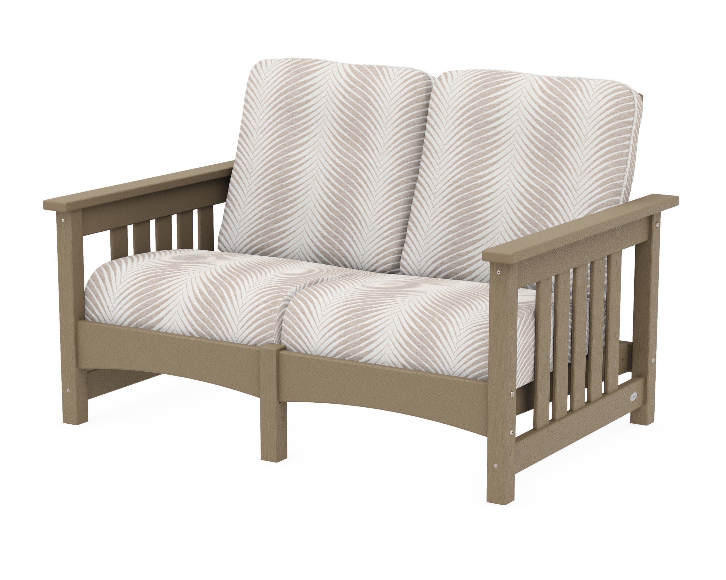 Club Mission Loveseat in Vintage Sahara / Clock Out Cloud