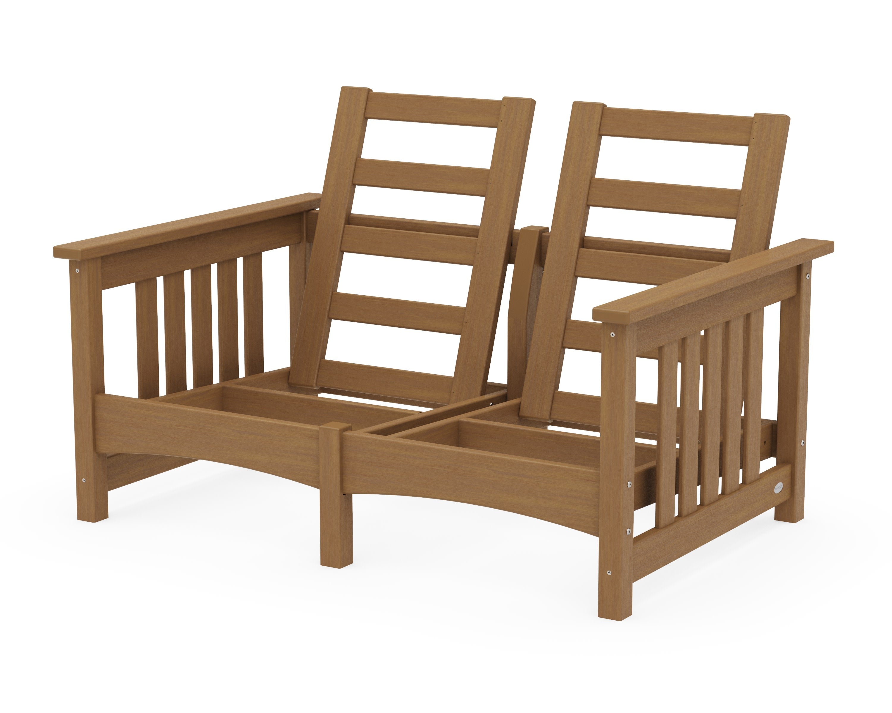 Club Mission Loveseat Frame in Natural