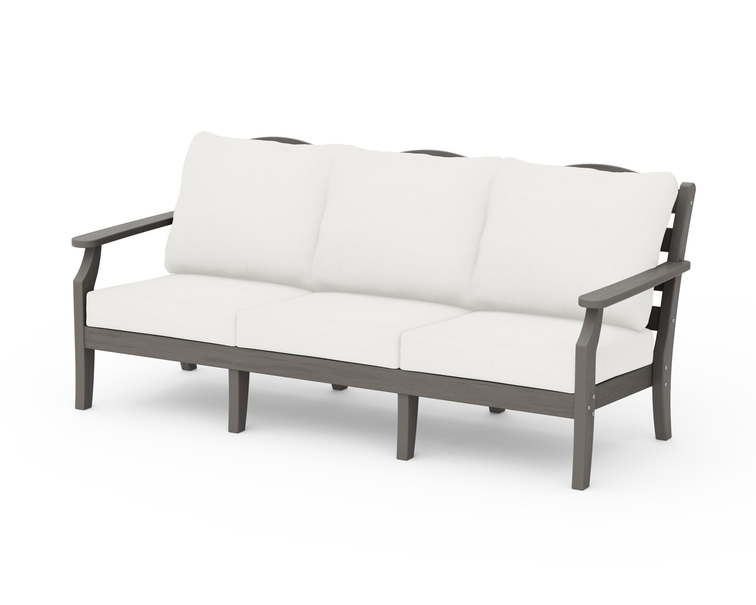 Savannah Deep Seating Sofa in Driftwood / Natural Linen