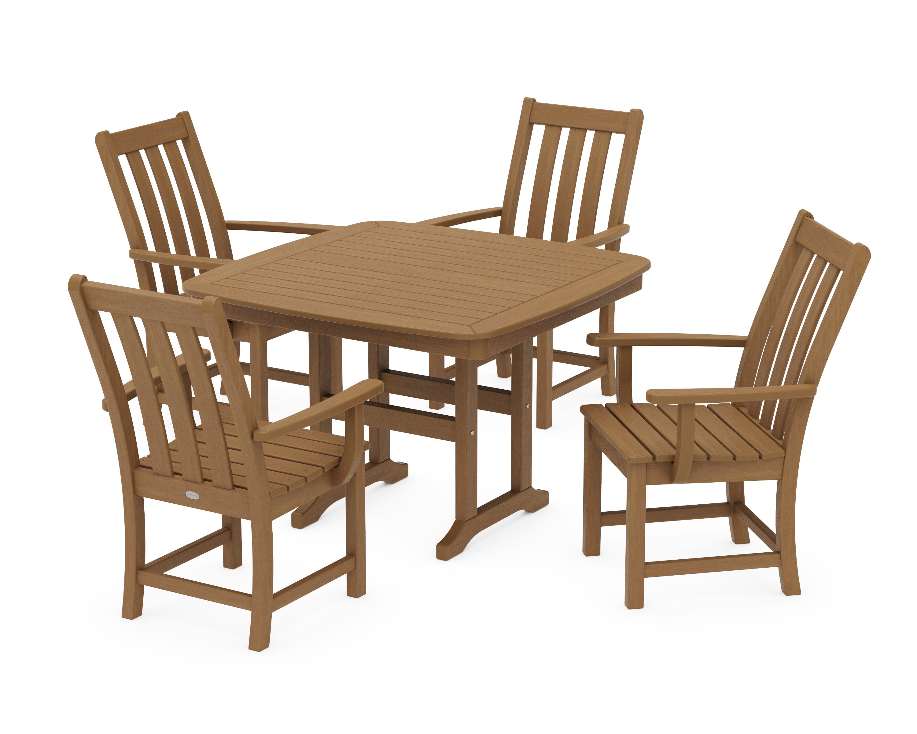 Vineyard 5-Piece Dining Set with Trestle Legs in Natural
