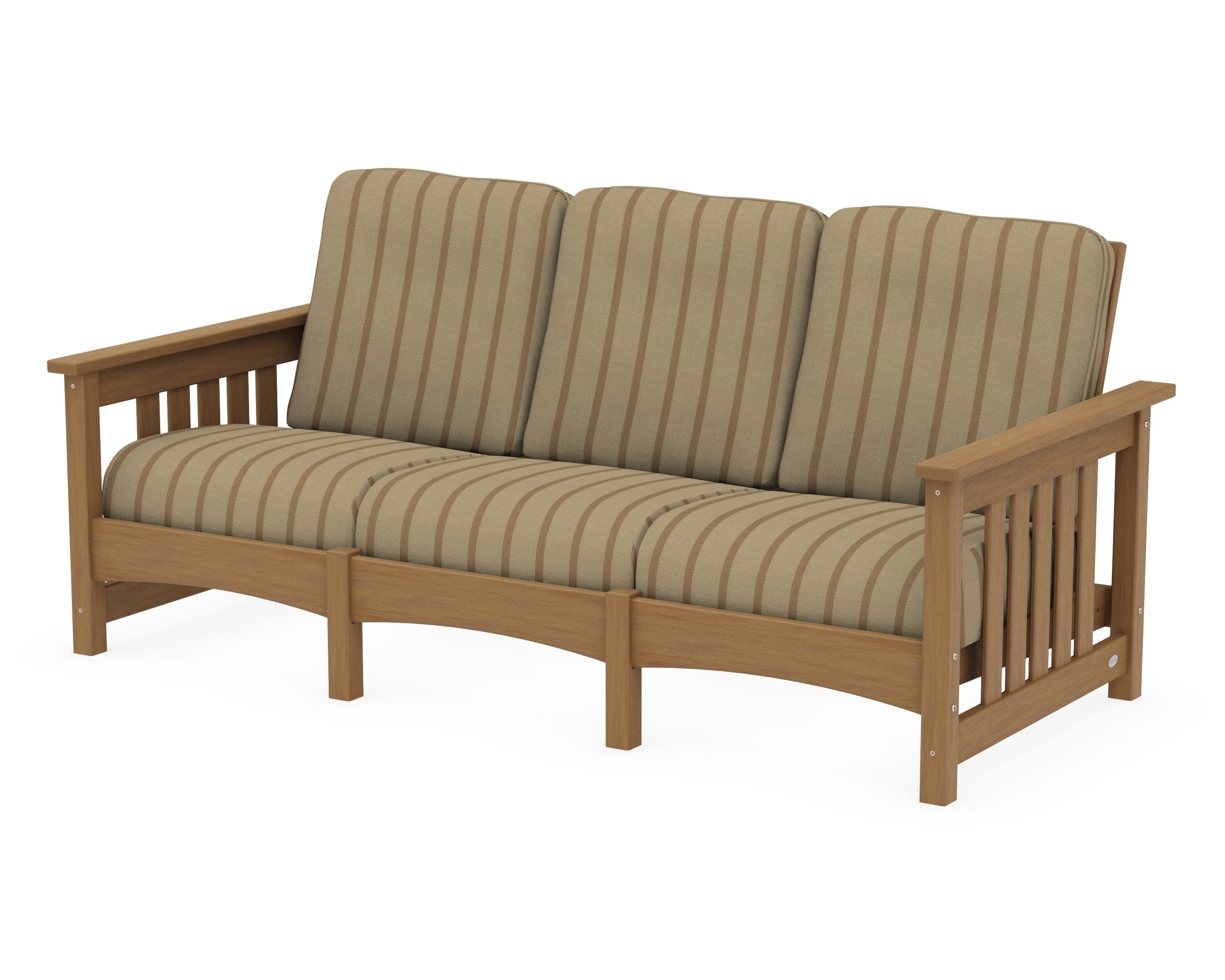 Club Mission Sofa in Natural / Unwind Driftwood