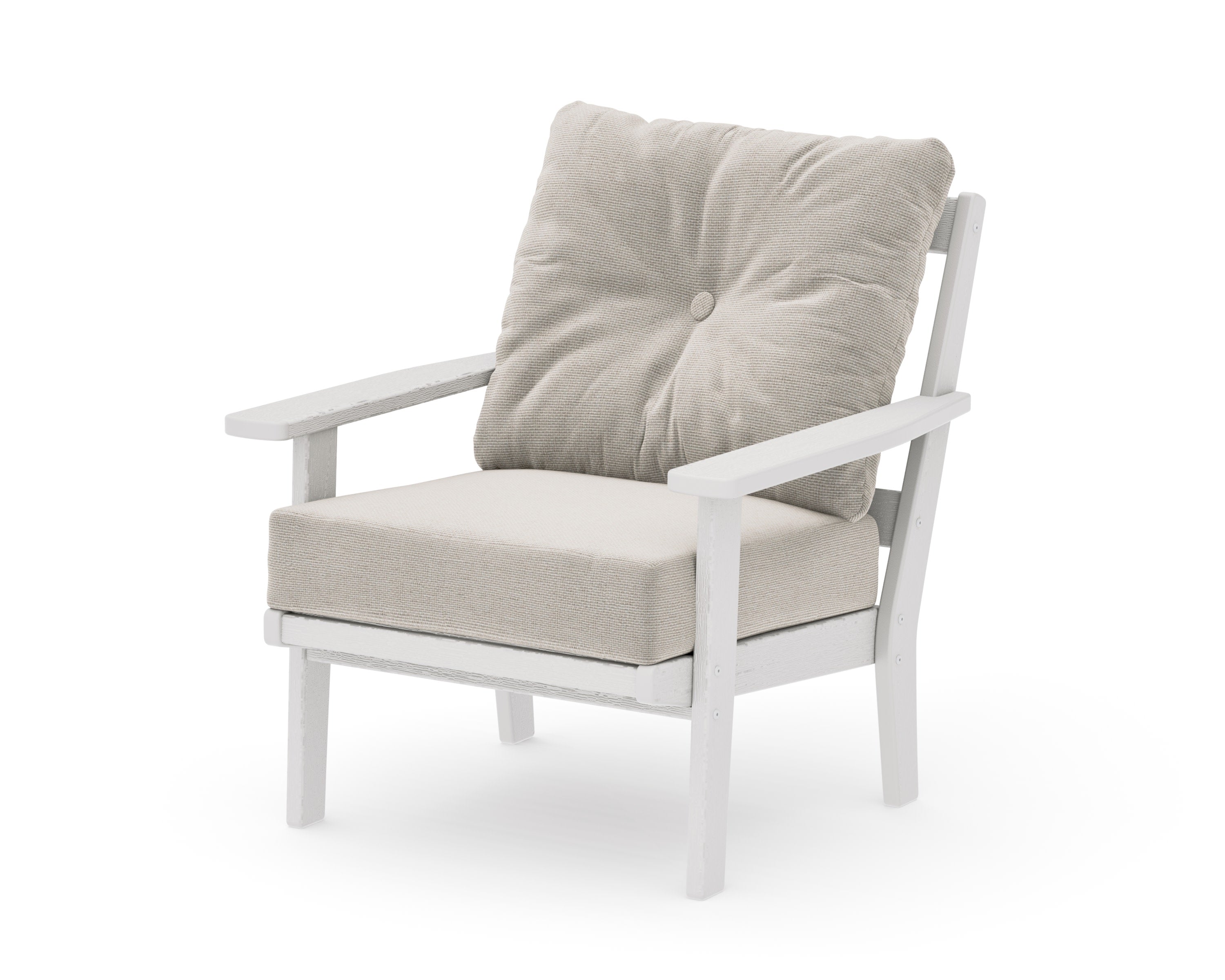 Prairie Deep Seating Chair in Vintage White / Dune Burlap