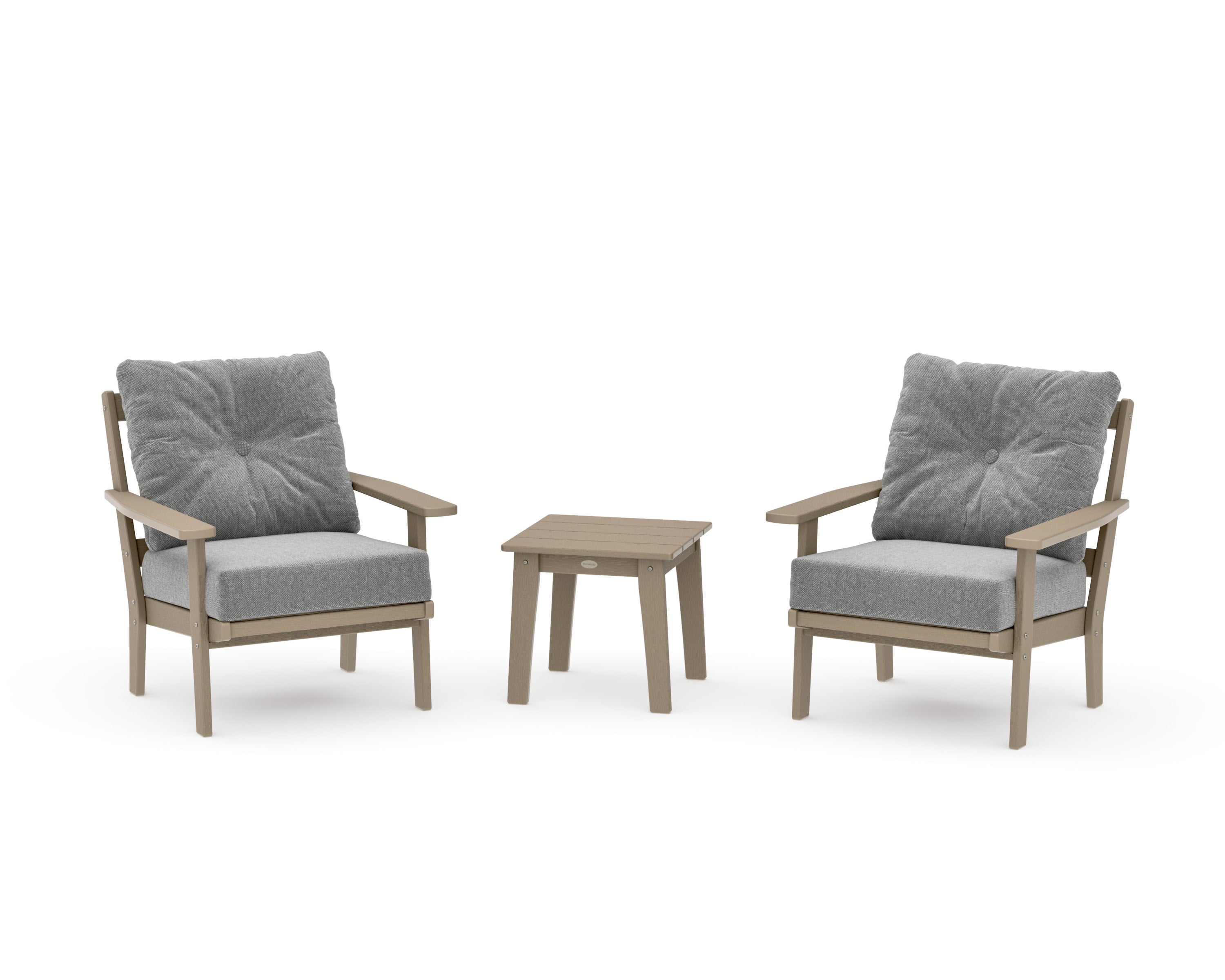 Prairie 3-Piece Deep Seating Set in Vintage Sahara / Grey Mist