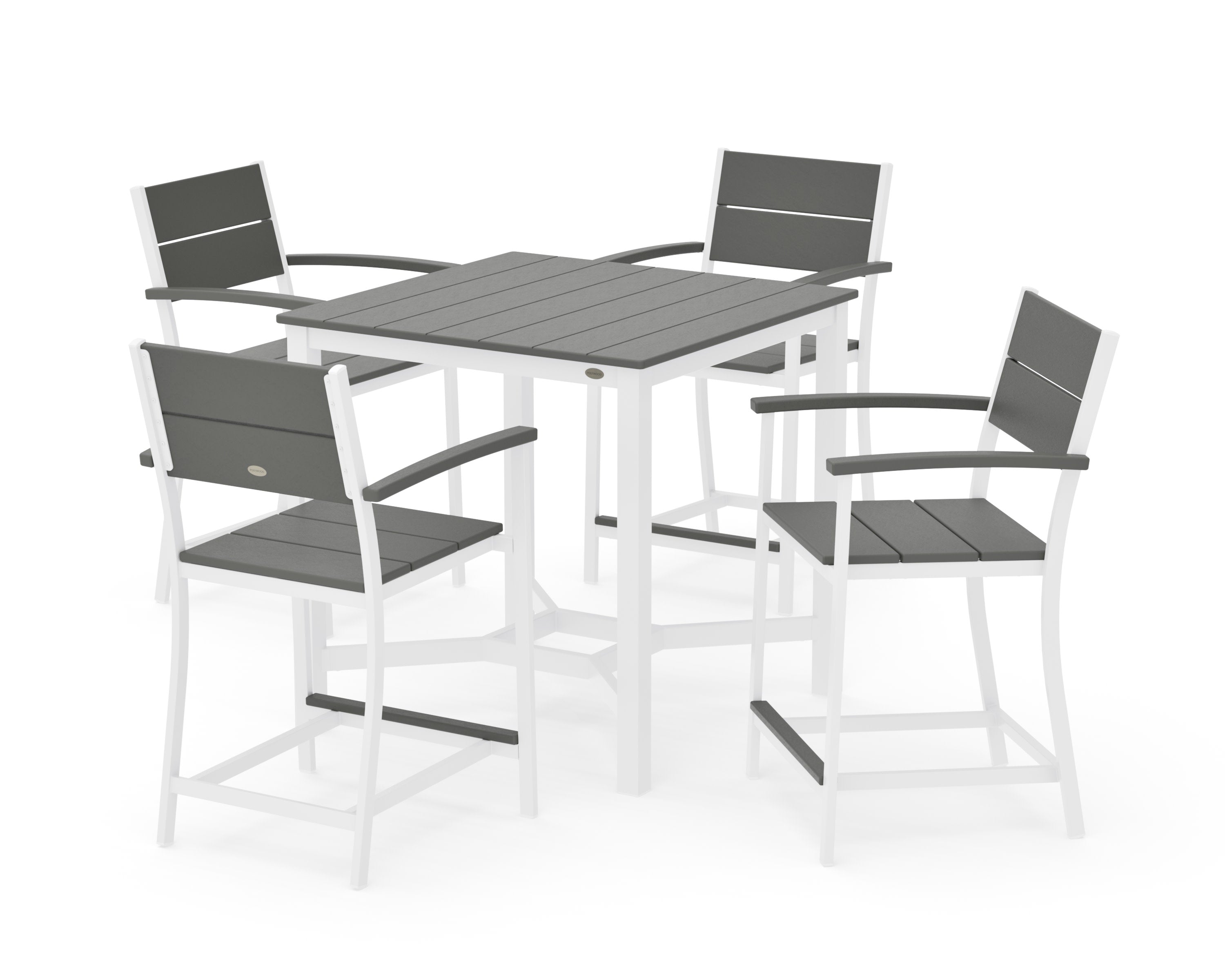 Main Street 5-Piece Counter Set in White / Slate Grey