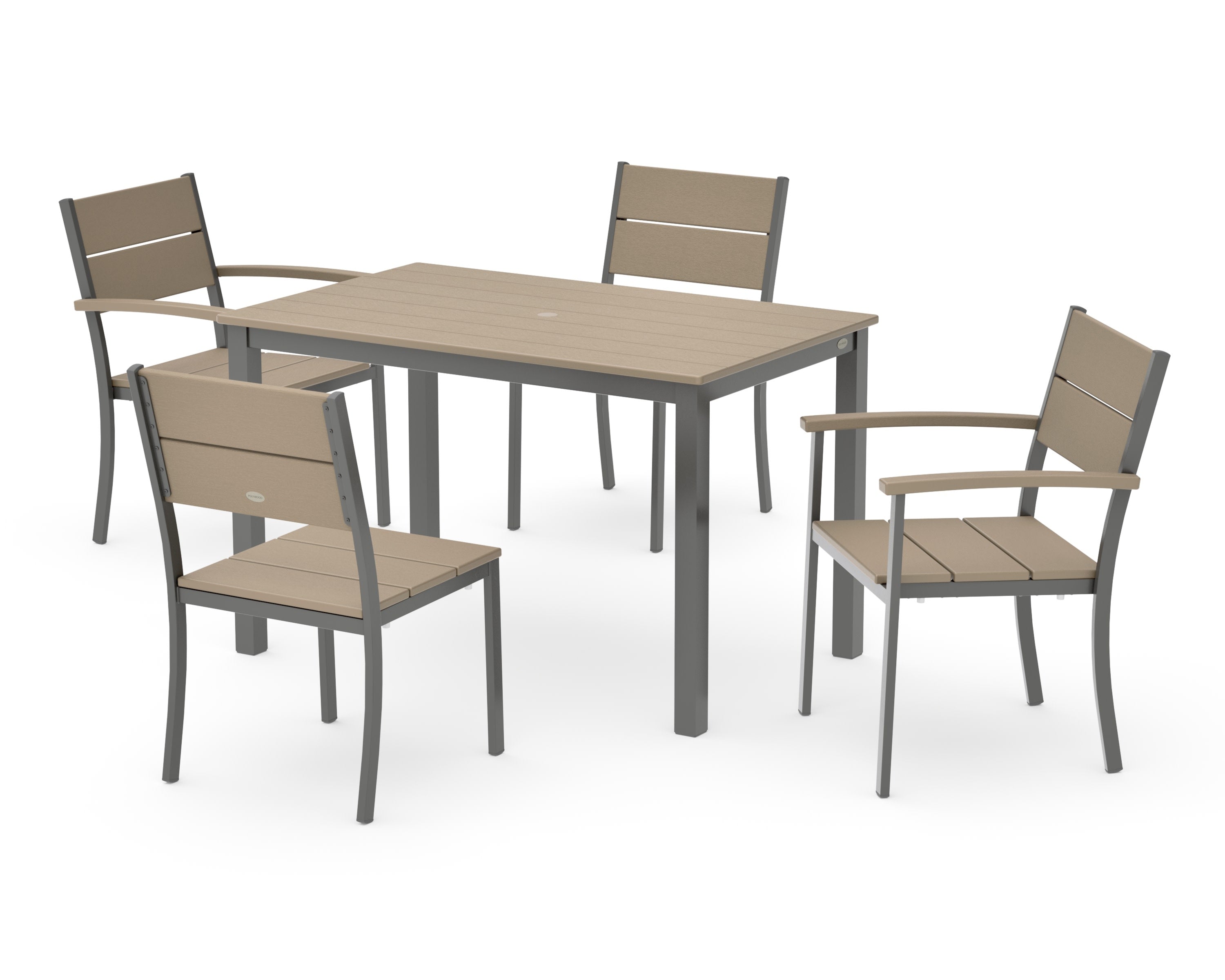 Main Street 5-Piece Dining Set in Charcoal / Vintage Sahara