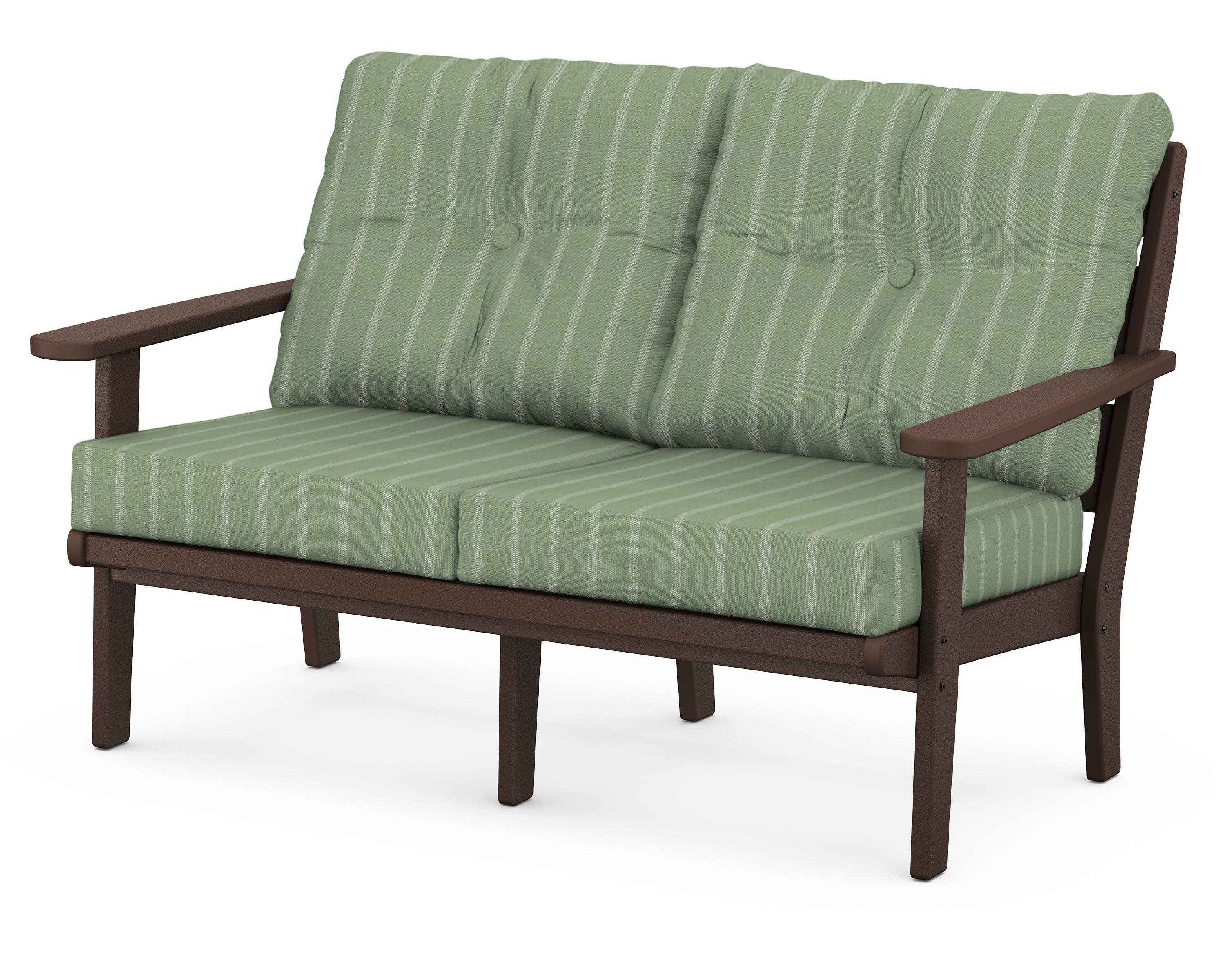 Lakeside Deep Seating Loveseat in Mahogany / Unwind Rainwashed