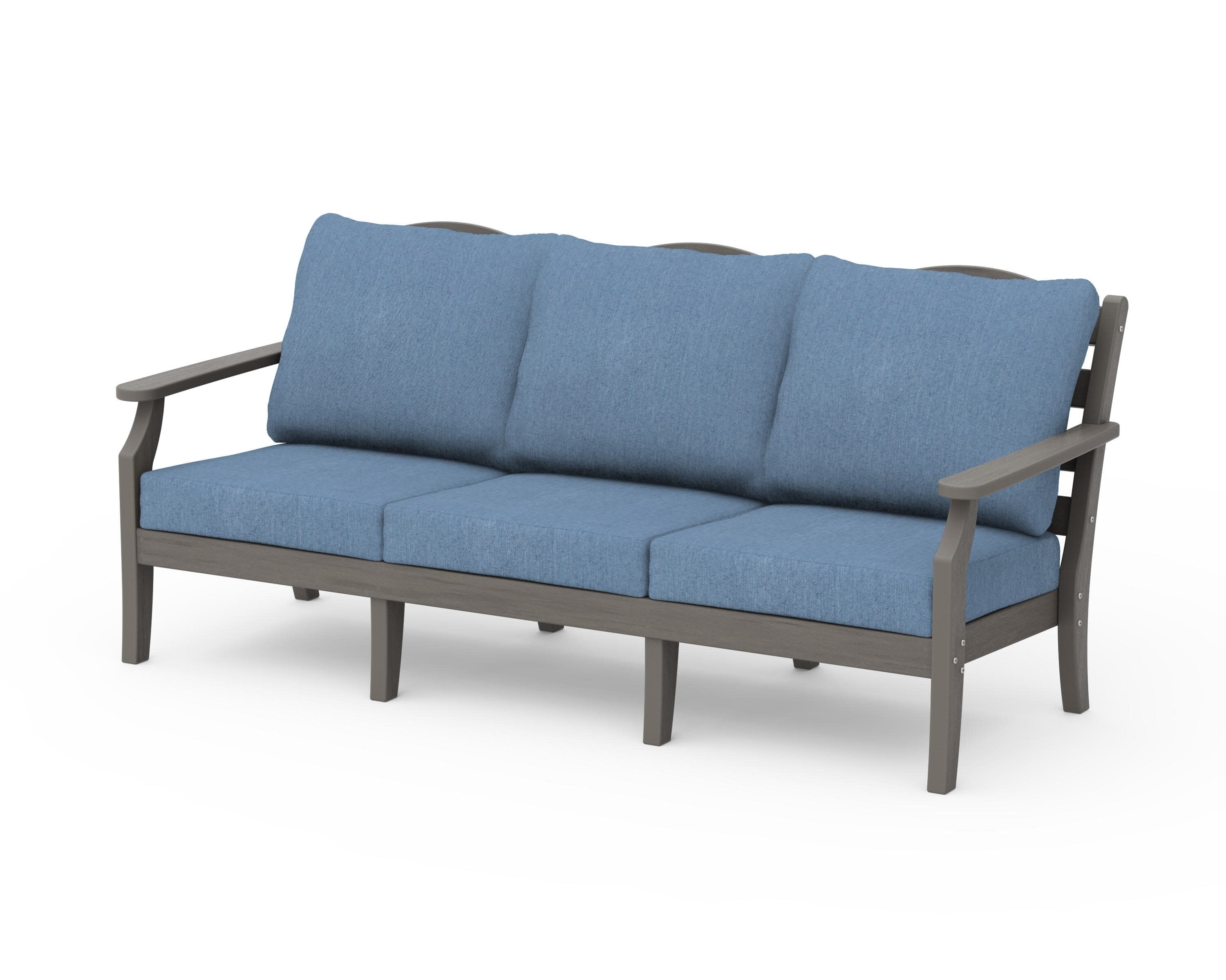 Savannah Deep Seating Sofa in Driftwood / Sky Blue
