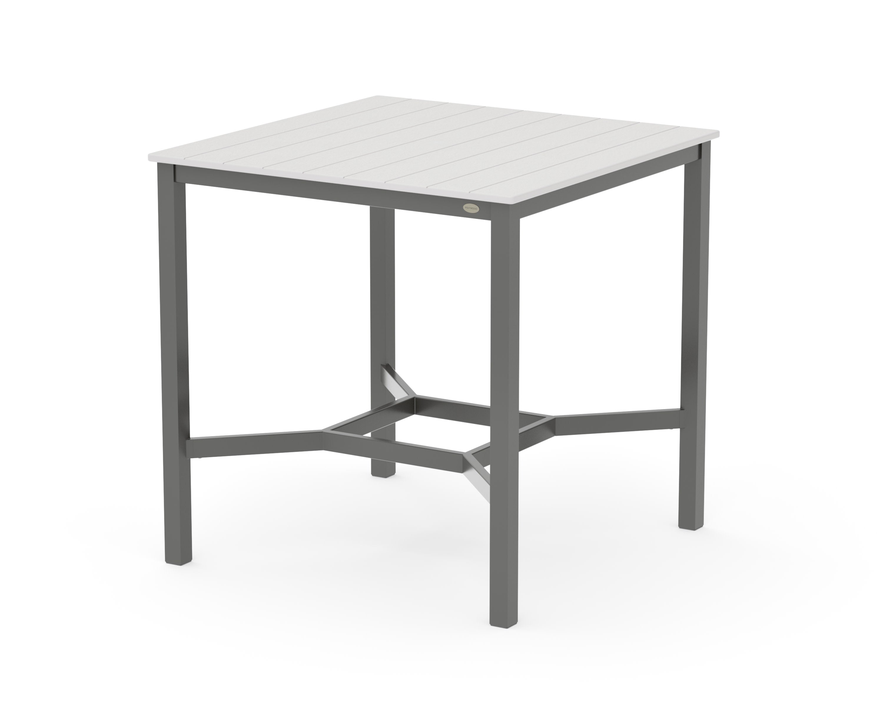 Main Street 42 x 42 Bar Table in Charcoal / Vintage White