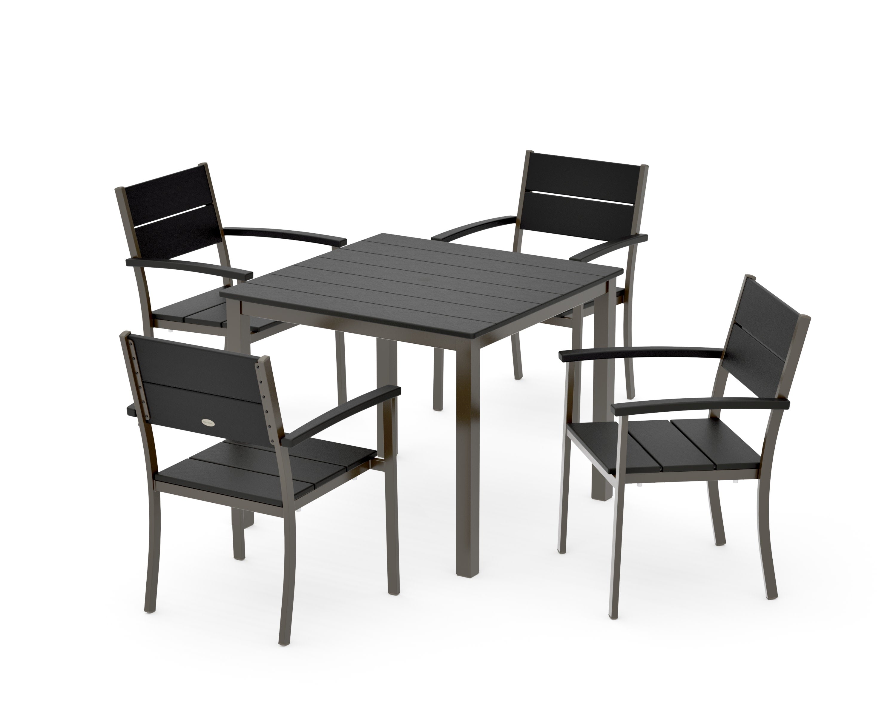 Main Street 5-Piece Dining Set in Bronze / Black