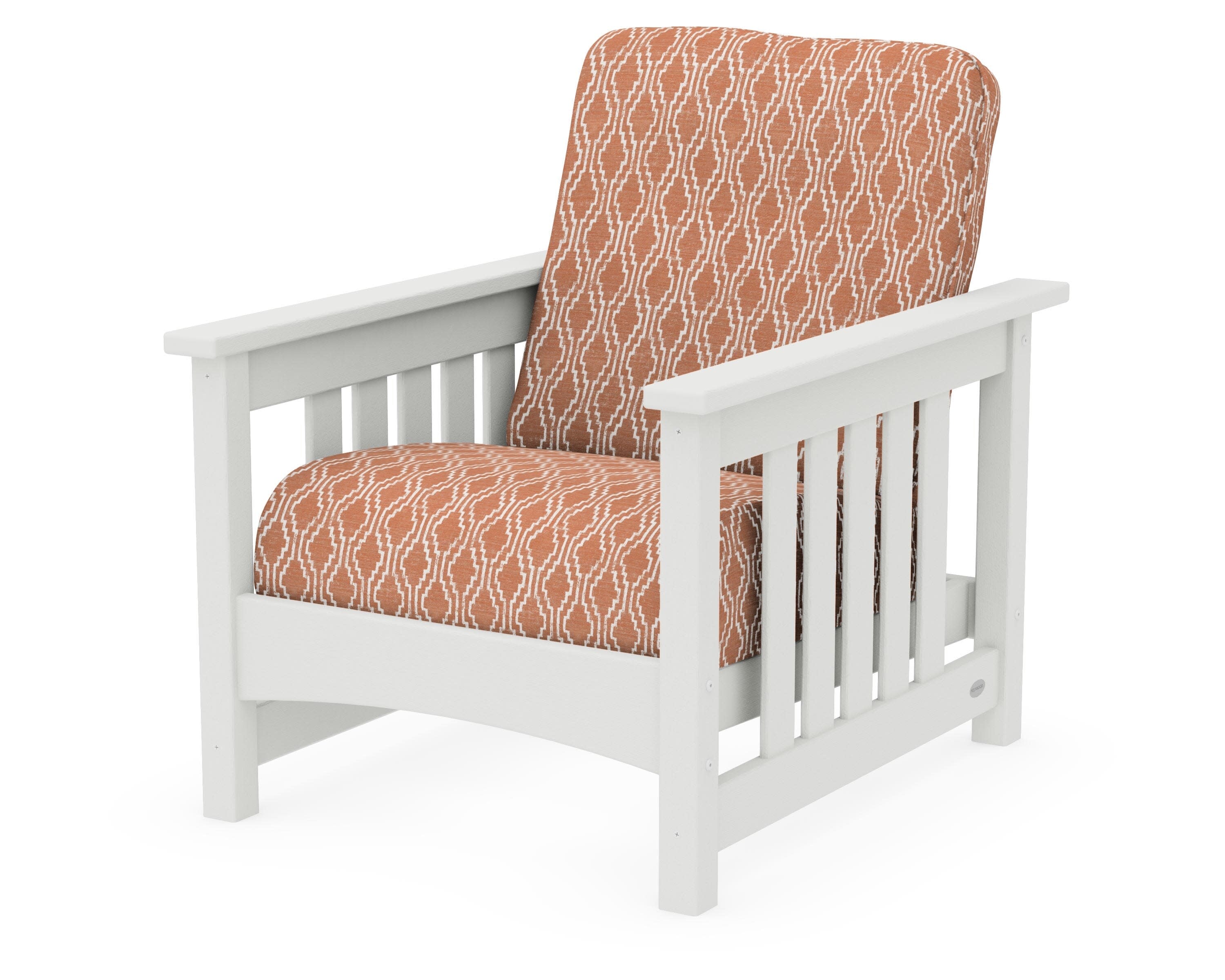 Club Mission Chair in Vintage White / Solve Clay