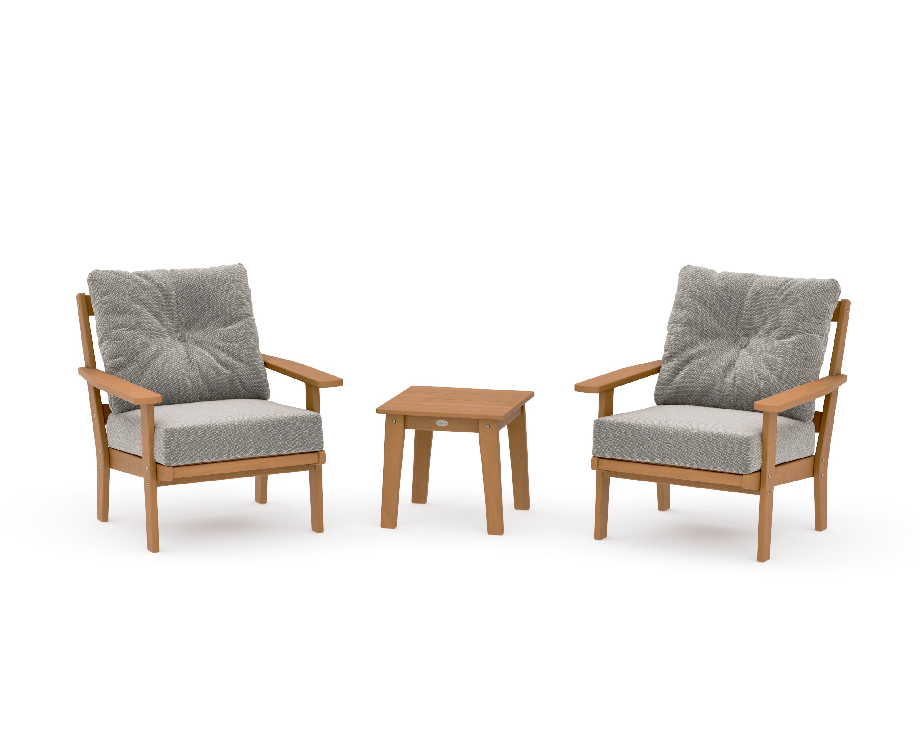 Prairie 3-Piece Deep Seating Set in Natural / Weathered Tweed
