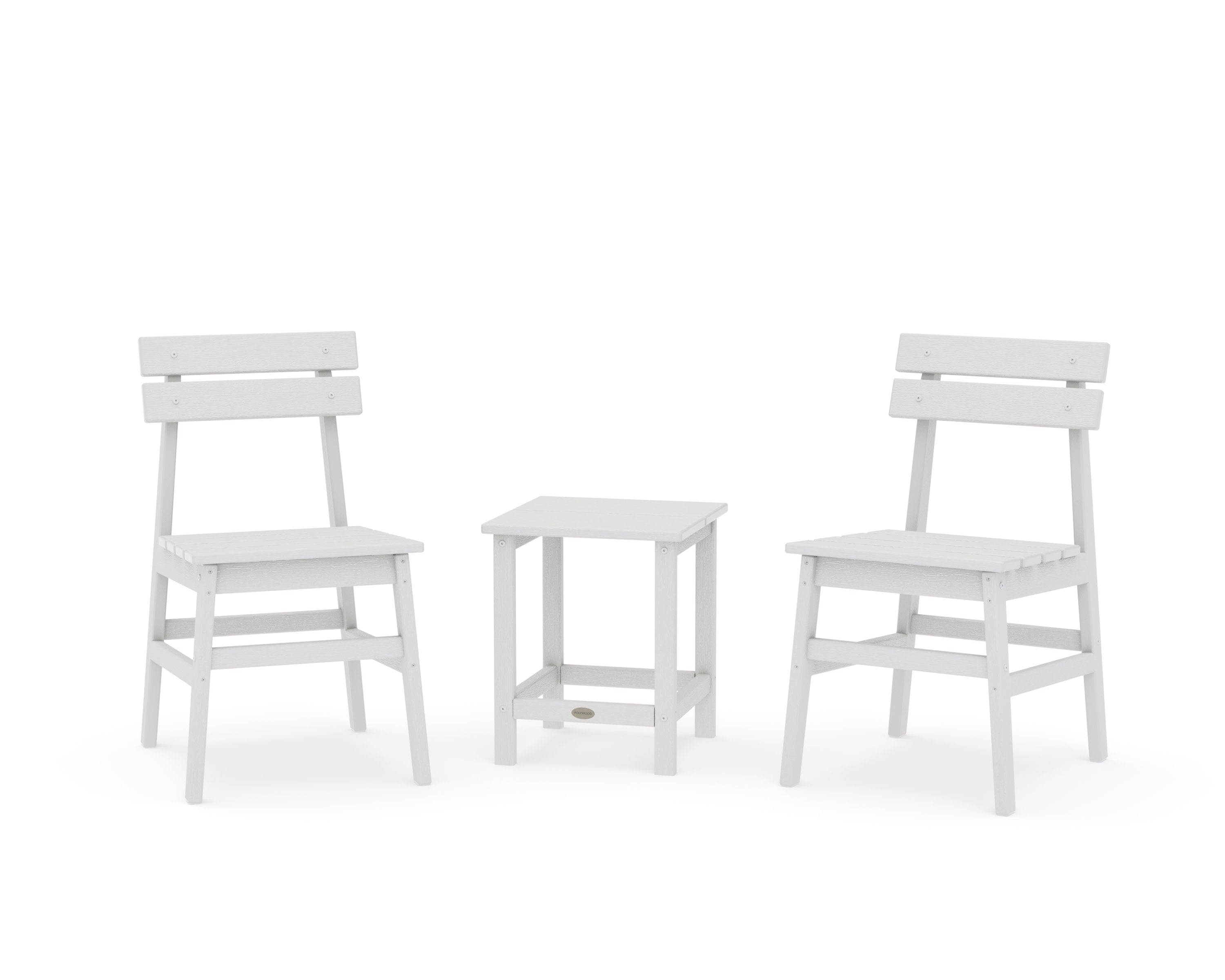 Modern Studio Plaza Chair 3-Piece Seating Set in Vintage White