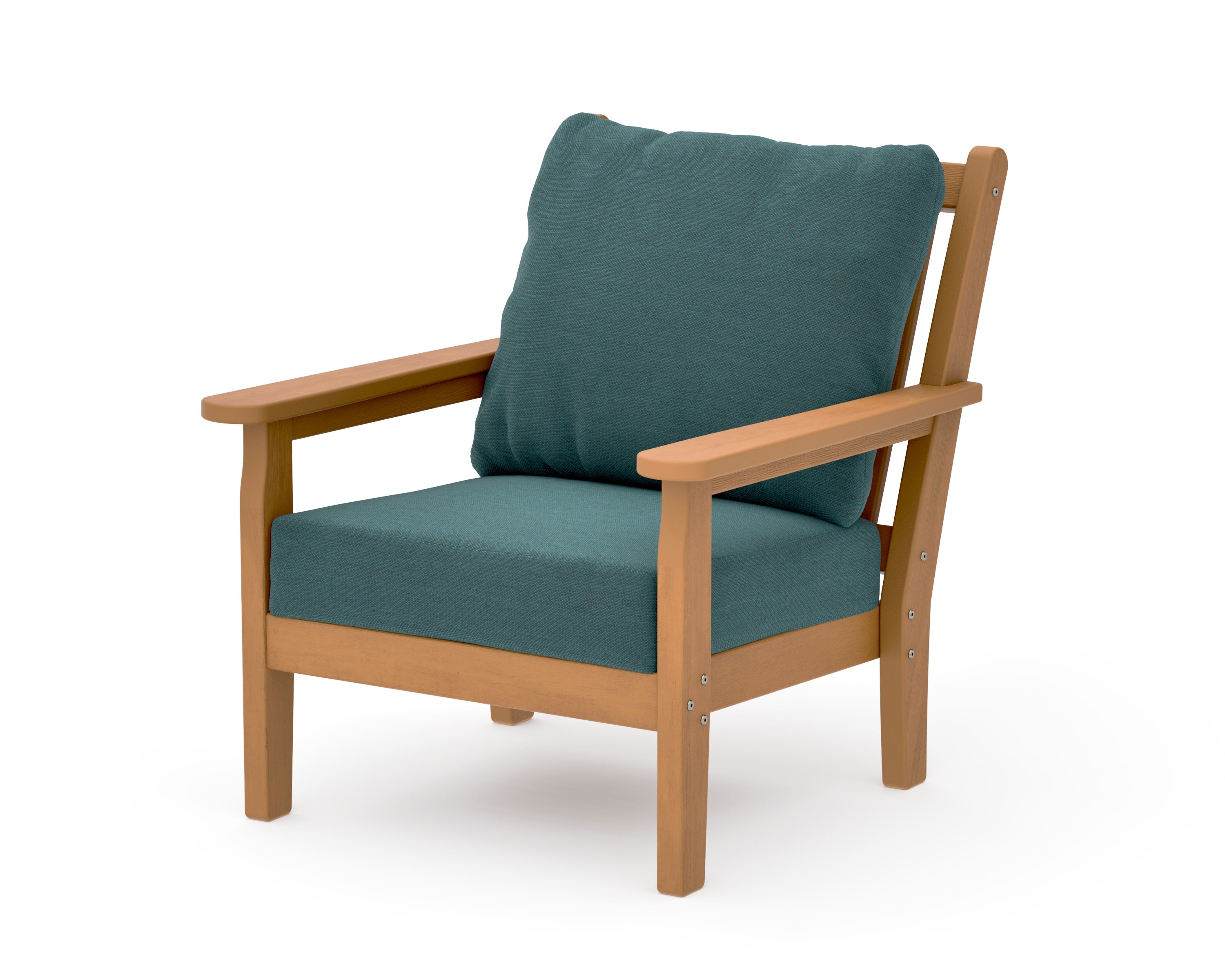 Chippendale Deep Seating Chair in Natural / Ocean Teal