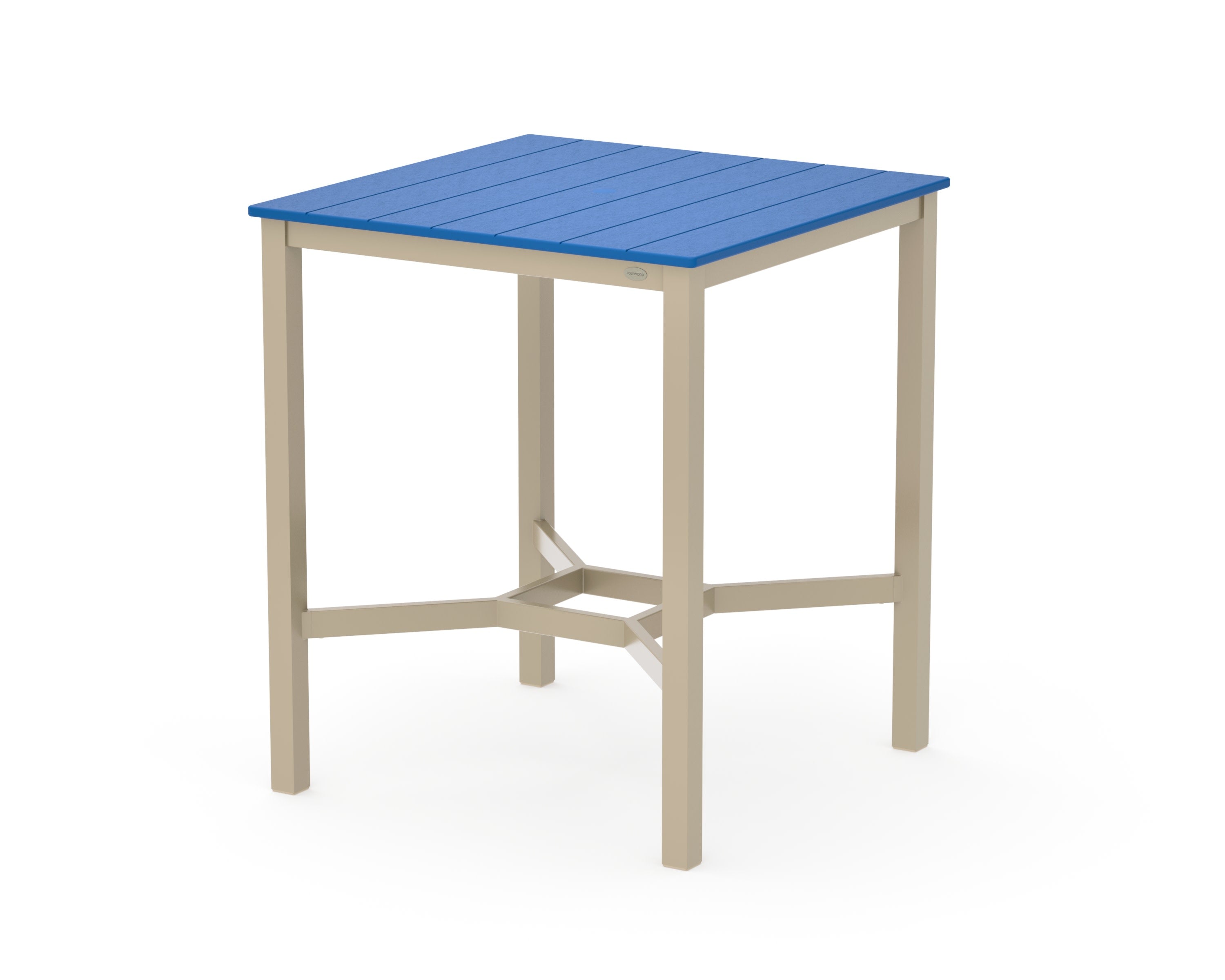 Main Street 36 x 36 Bar Table in Sand / Pacific Blue