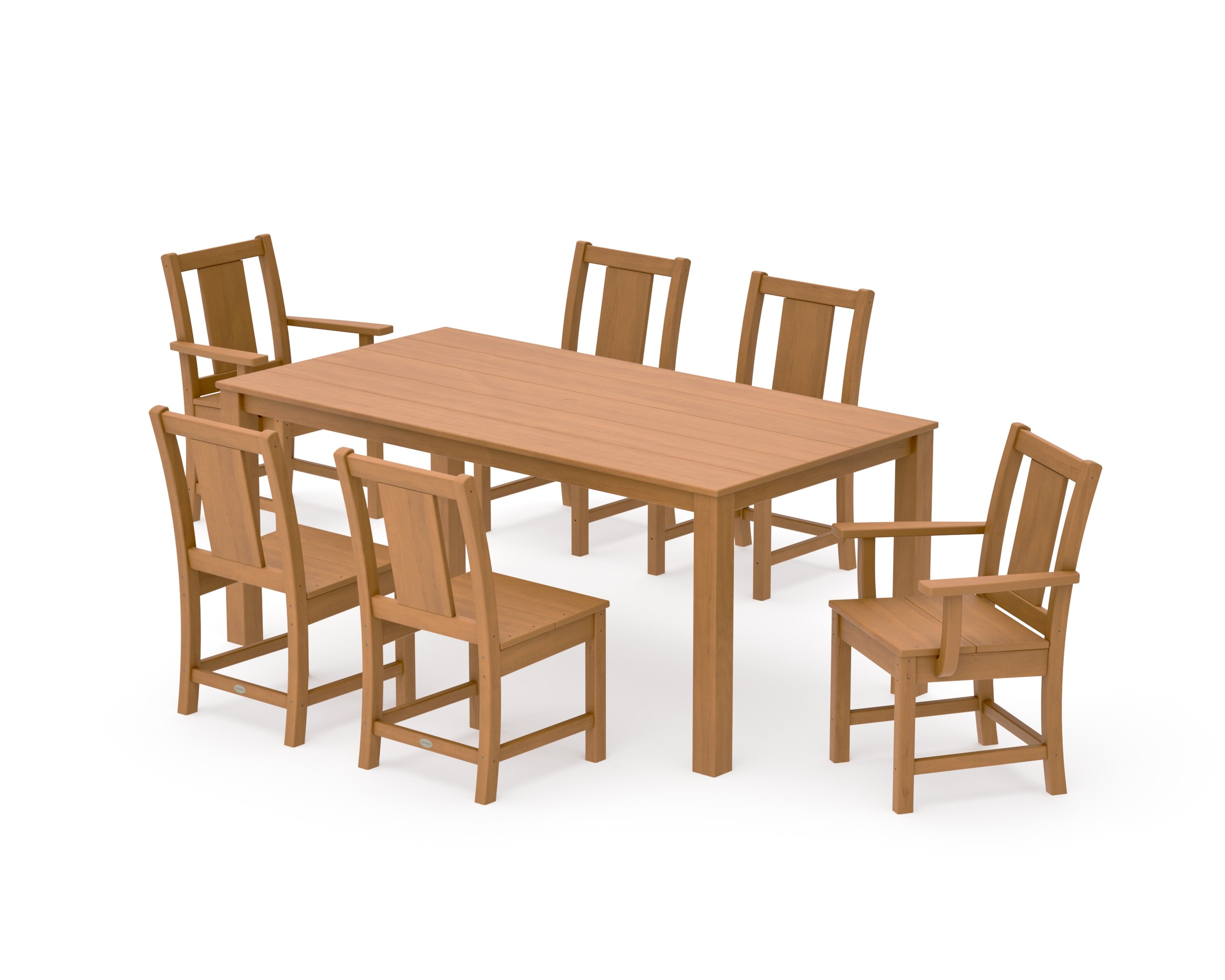 Prairie 7-Piece Parsons Dining Set in Natural