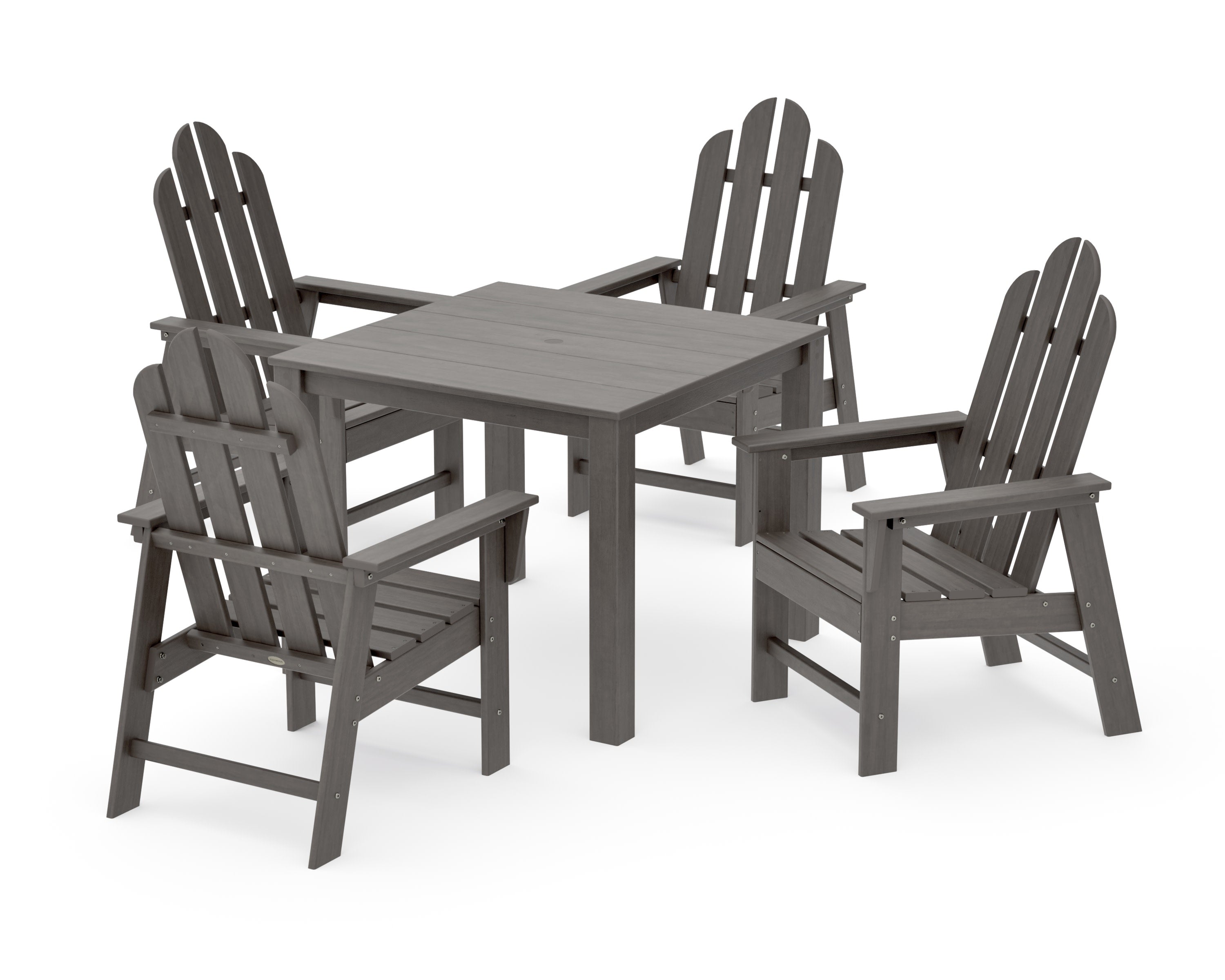Long Island 5-Piece Parsons Dining Set in Driftwood