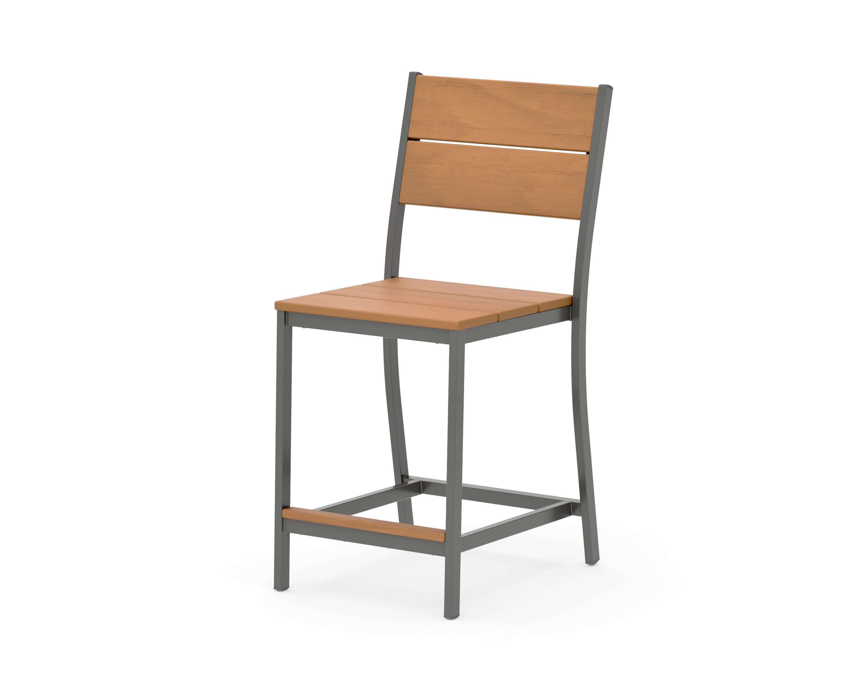 Main Street Counter Side Chair in Charcoal / Natural