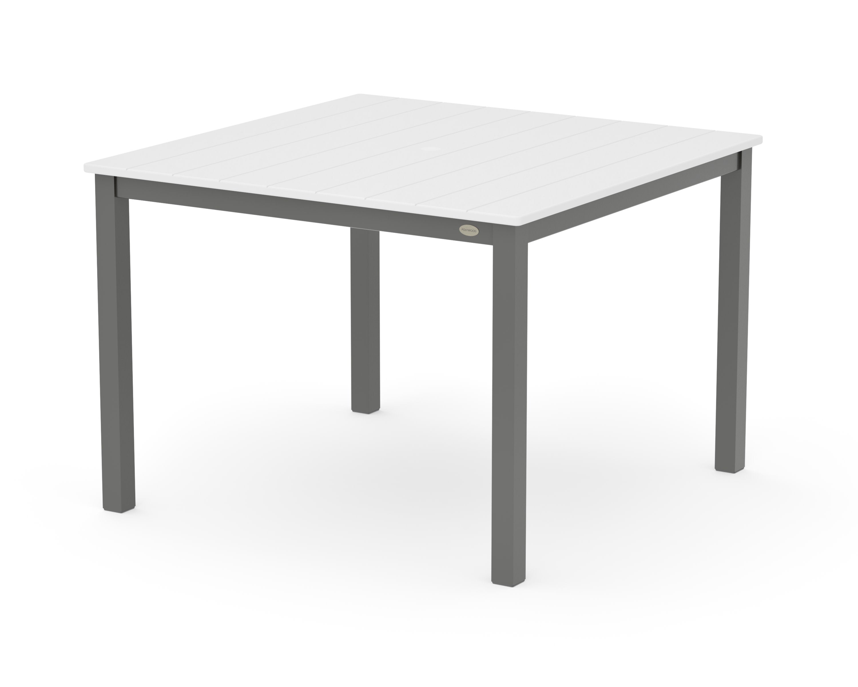 Main Street 42 x 42 Dining Table in Charcoal / White