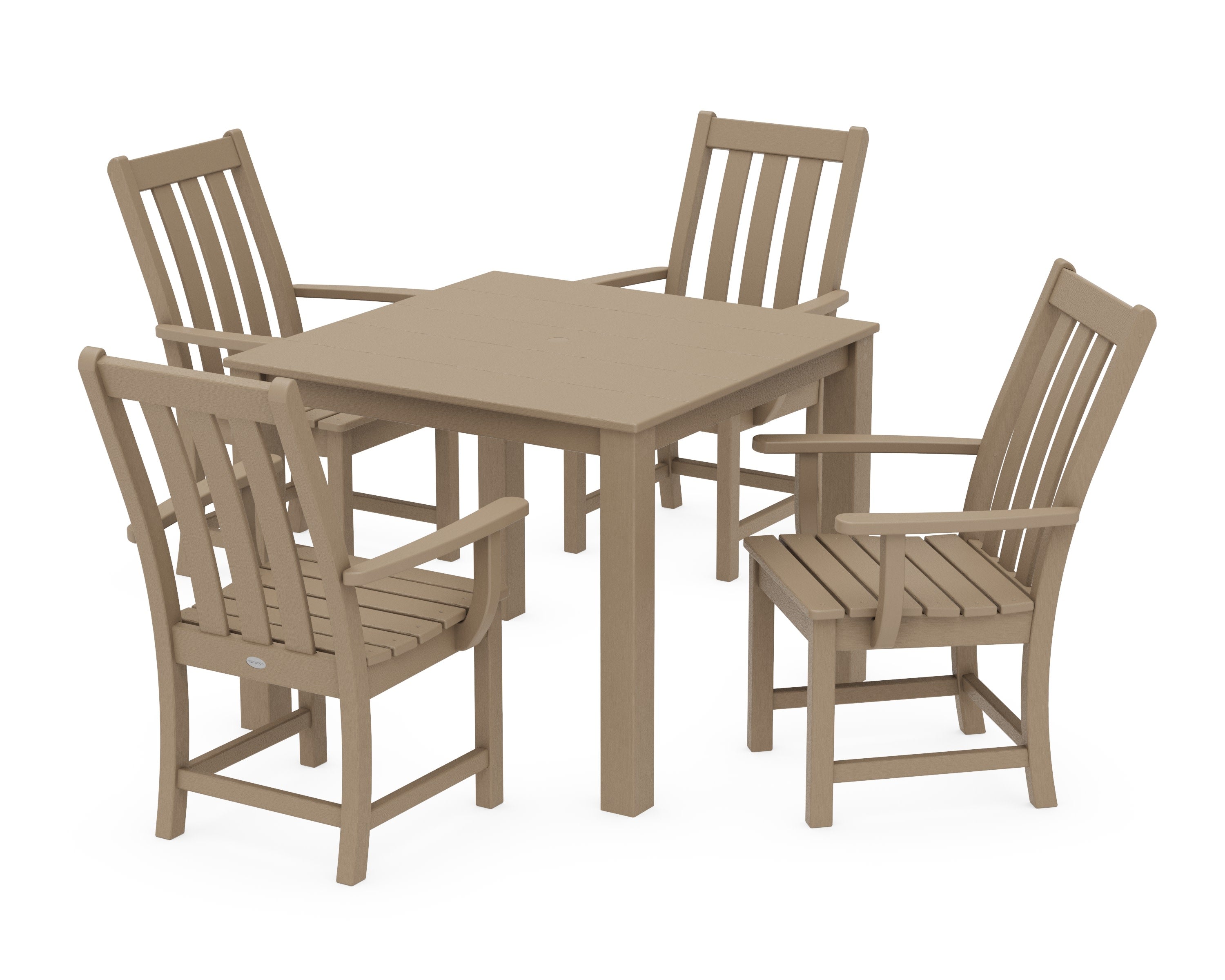 Vineyard 5-Piece Parsons Dining Set in Vintage Sahara