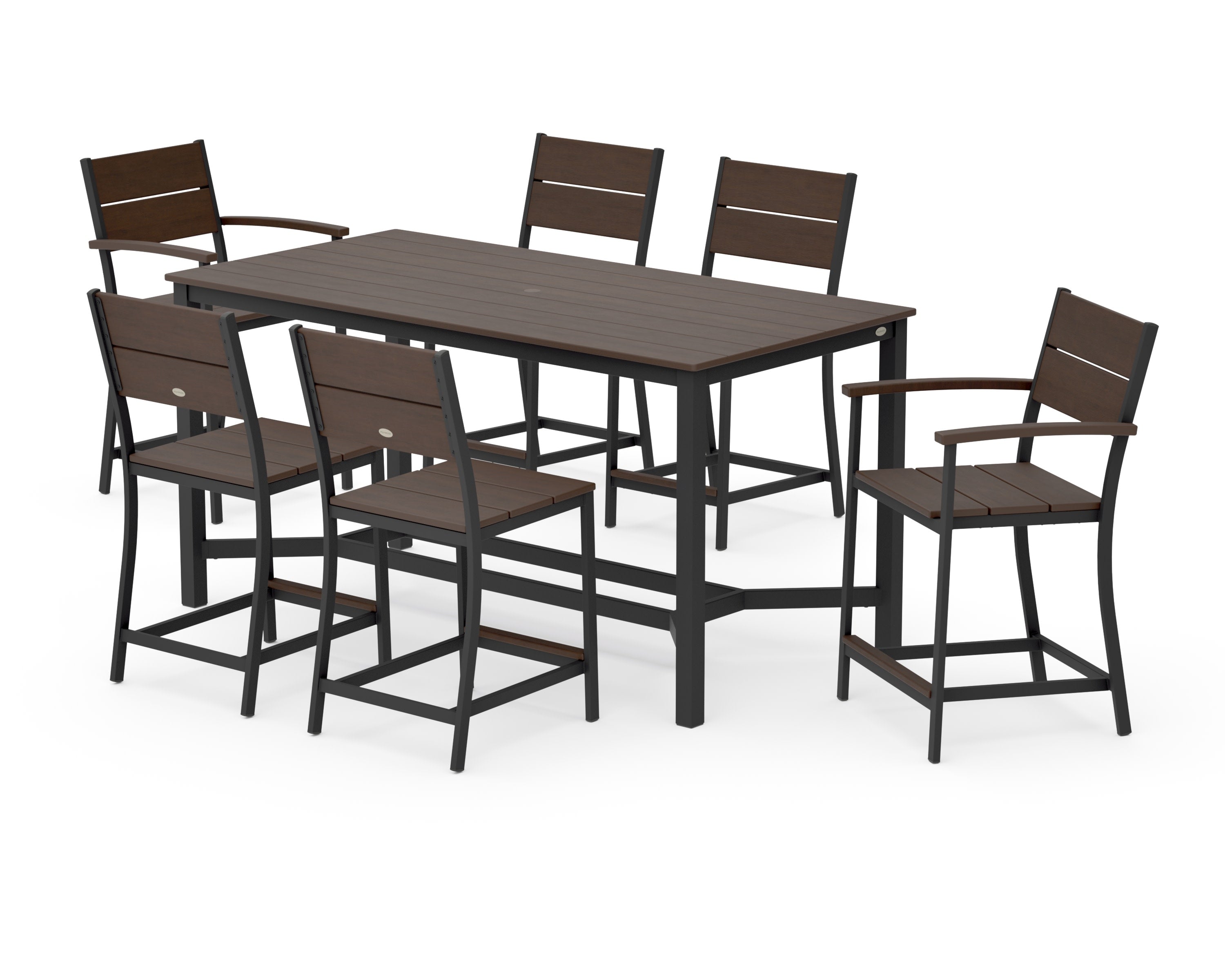 Main Street 7-Piece Counter Set in Black / Kona