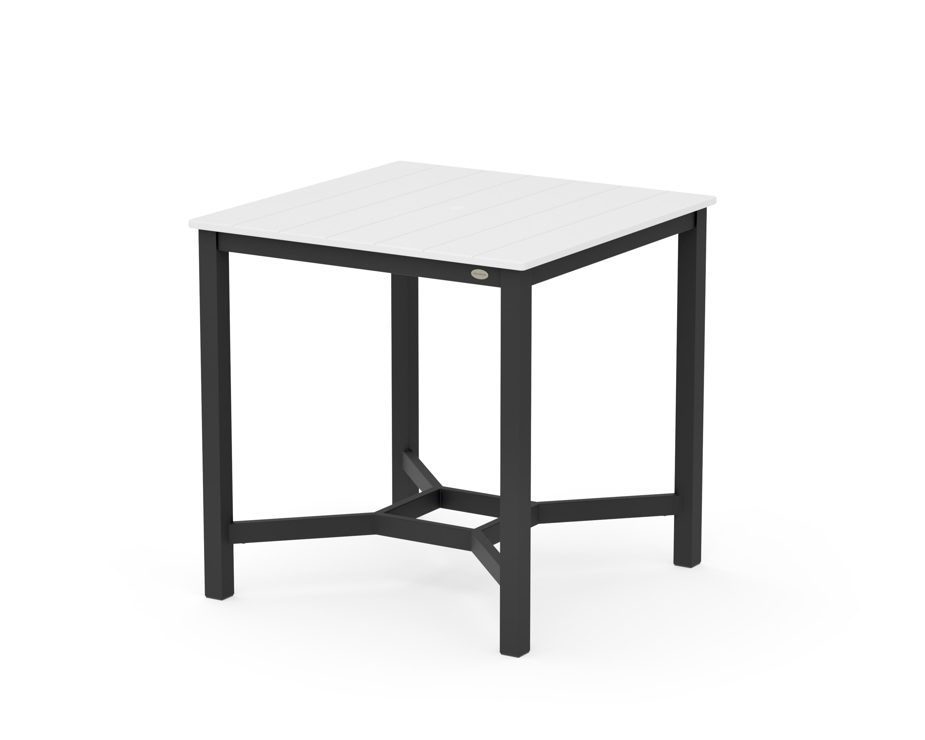 Main Street 36 x 36 Counter Table in Black / White