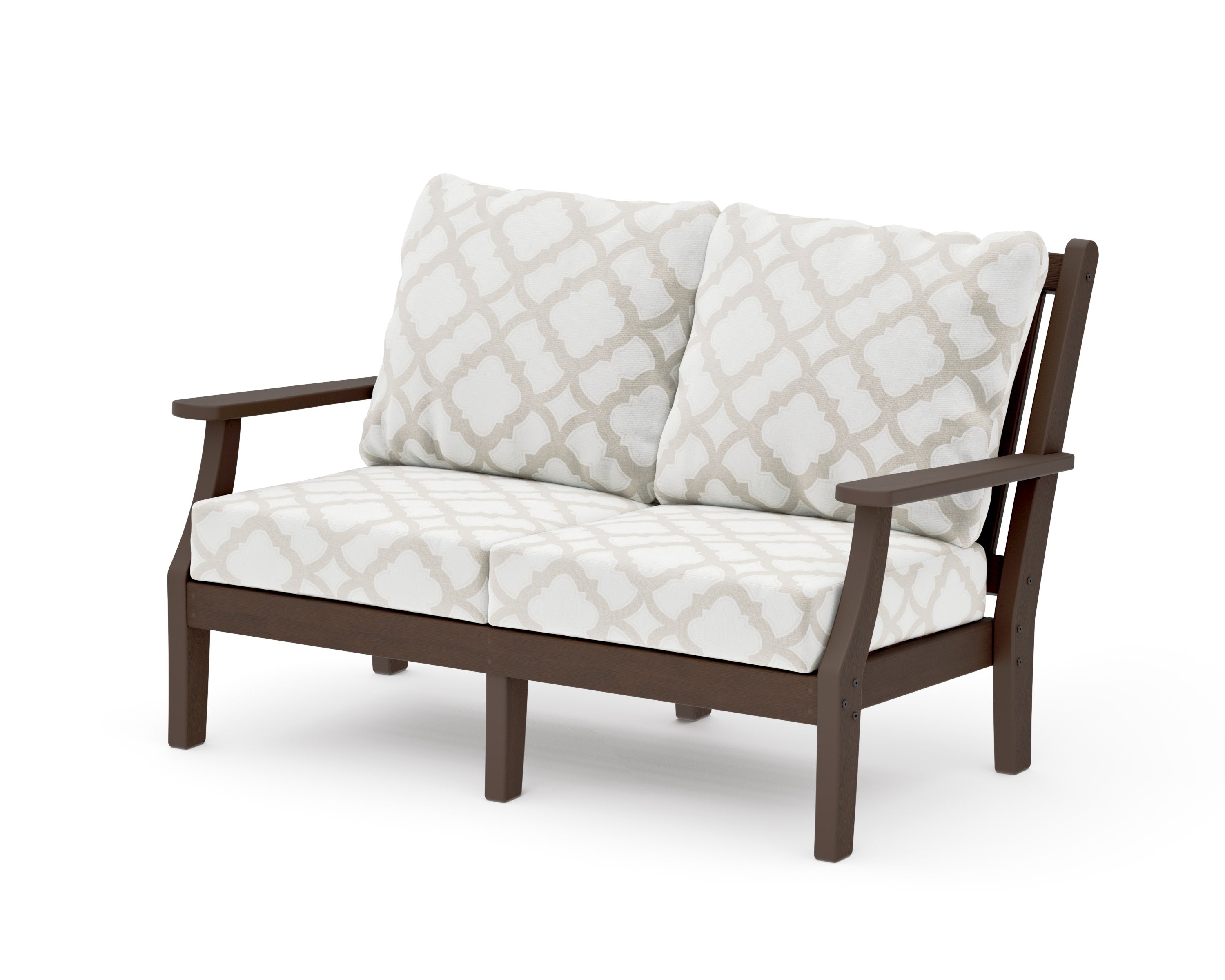 Wovendale Deep Seating Loveseat in Kona / Trellis Dune Burlap