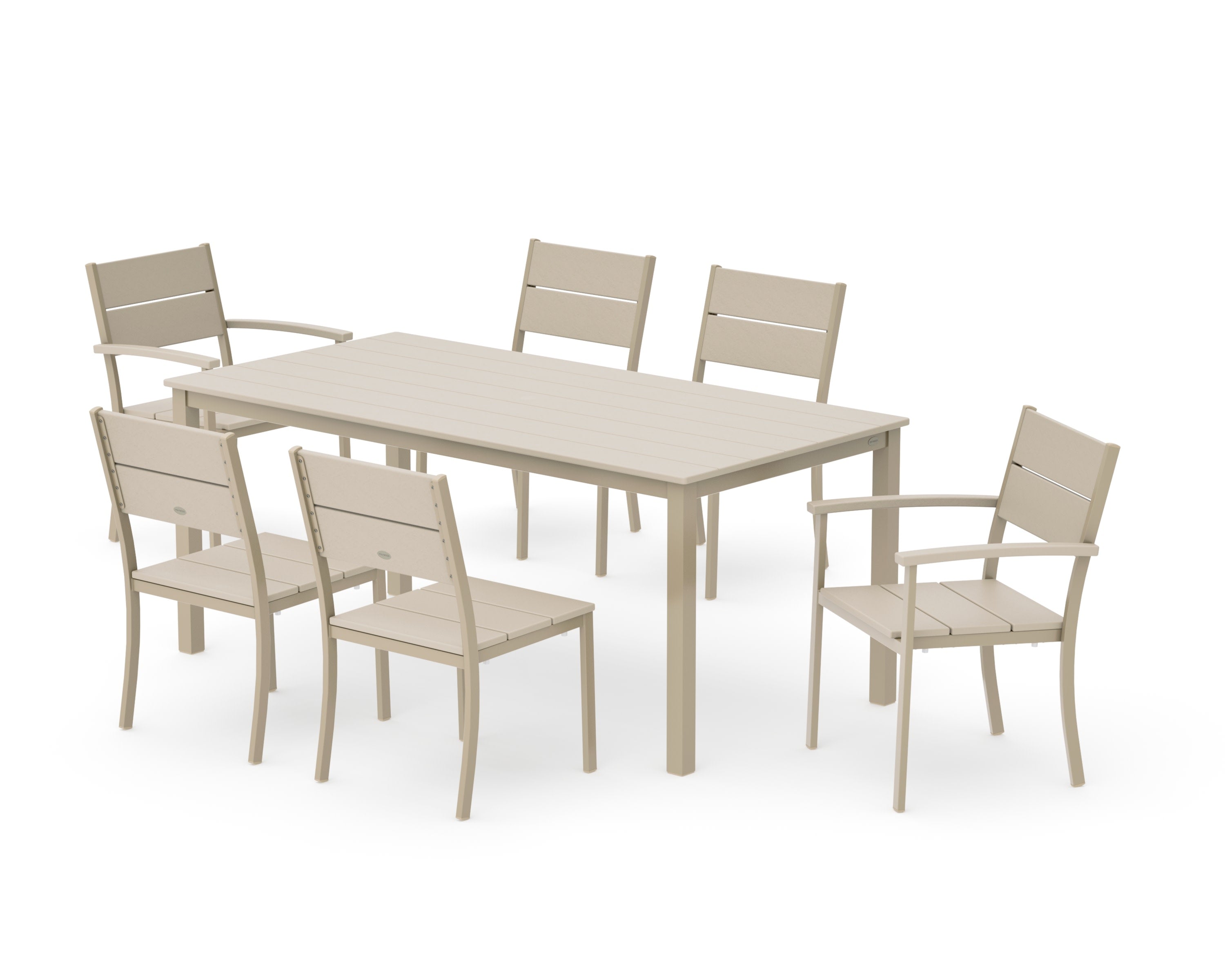 Main Street 7-Piece Dining Set in Sand / Sand