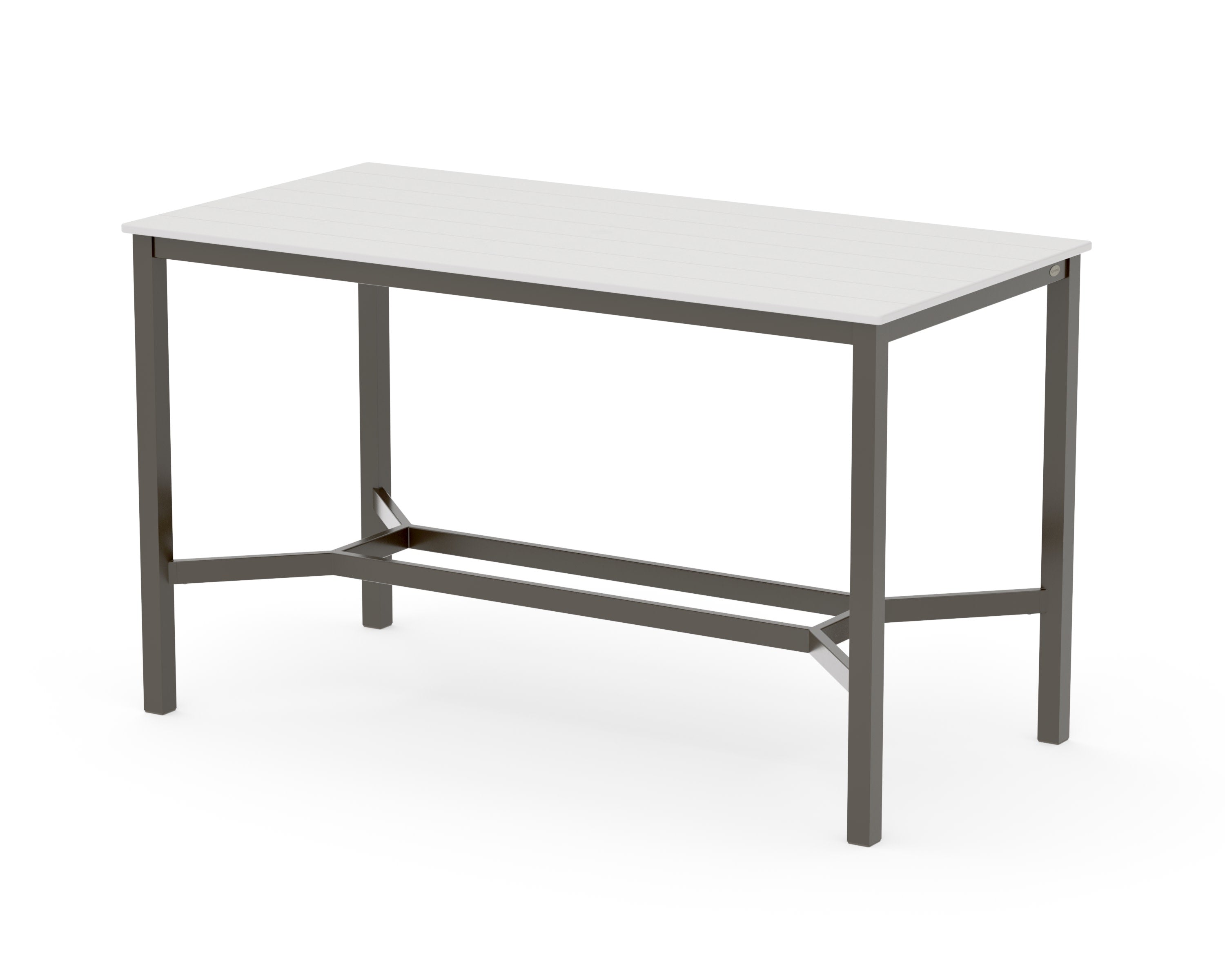 Main Street 36 x 72 Bar Table in Bronze / Vintage White