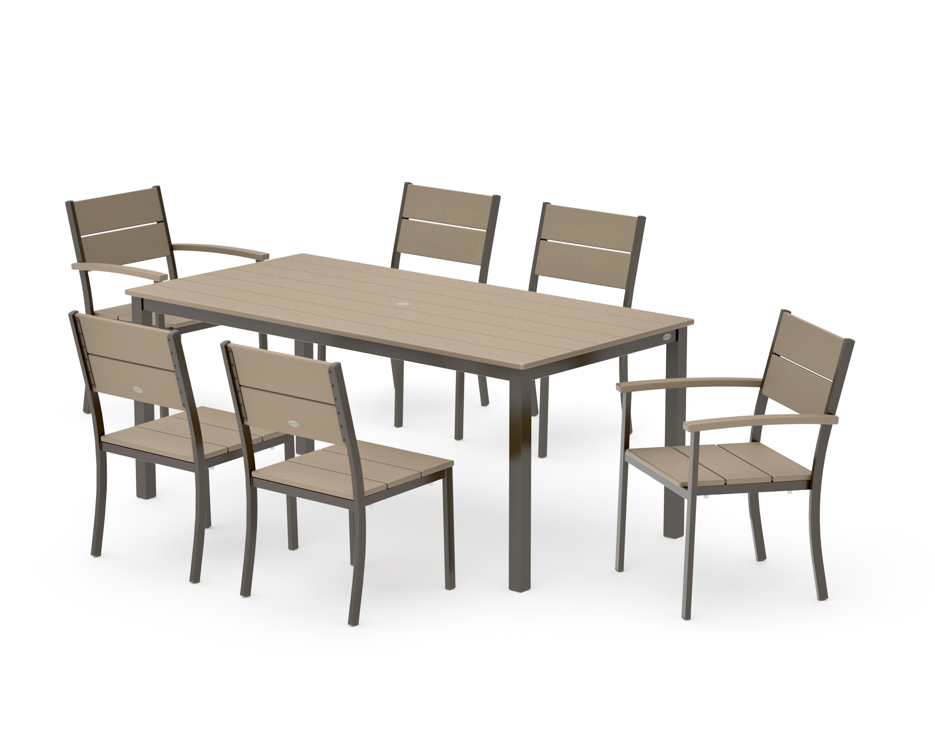 Main Street 7-Piece Dining Set in Bronze / Vintage Sahara