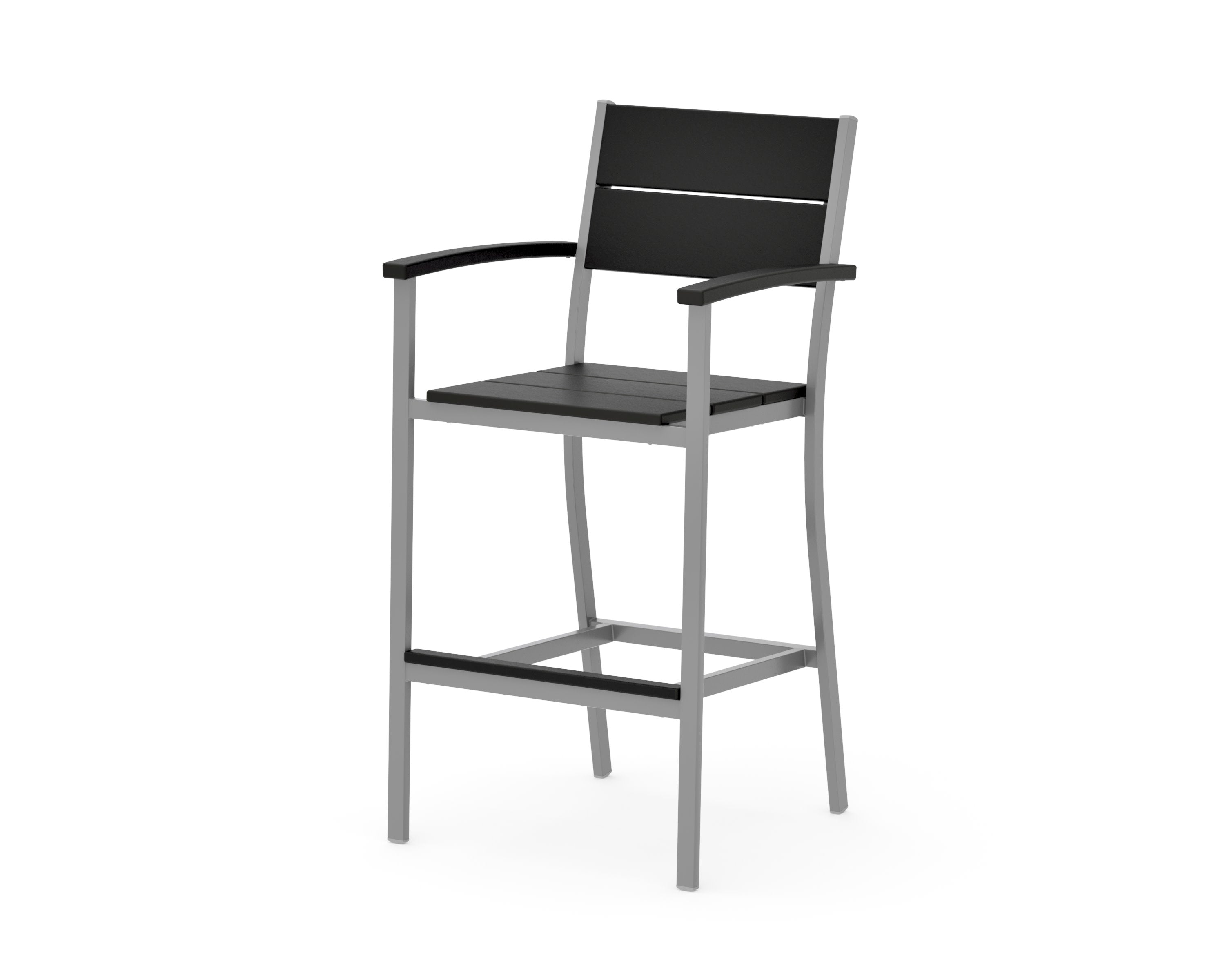 Main Street Bar Arm Chair in Silver / Black