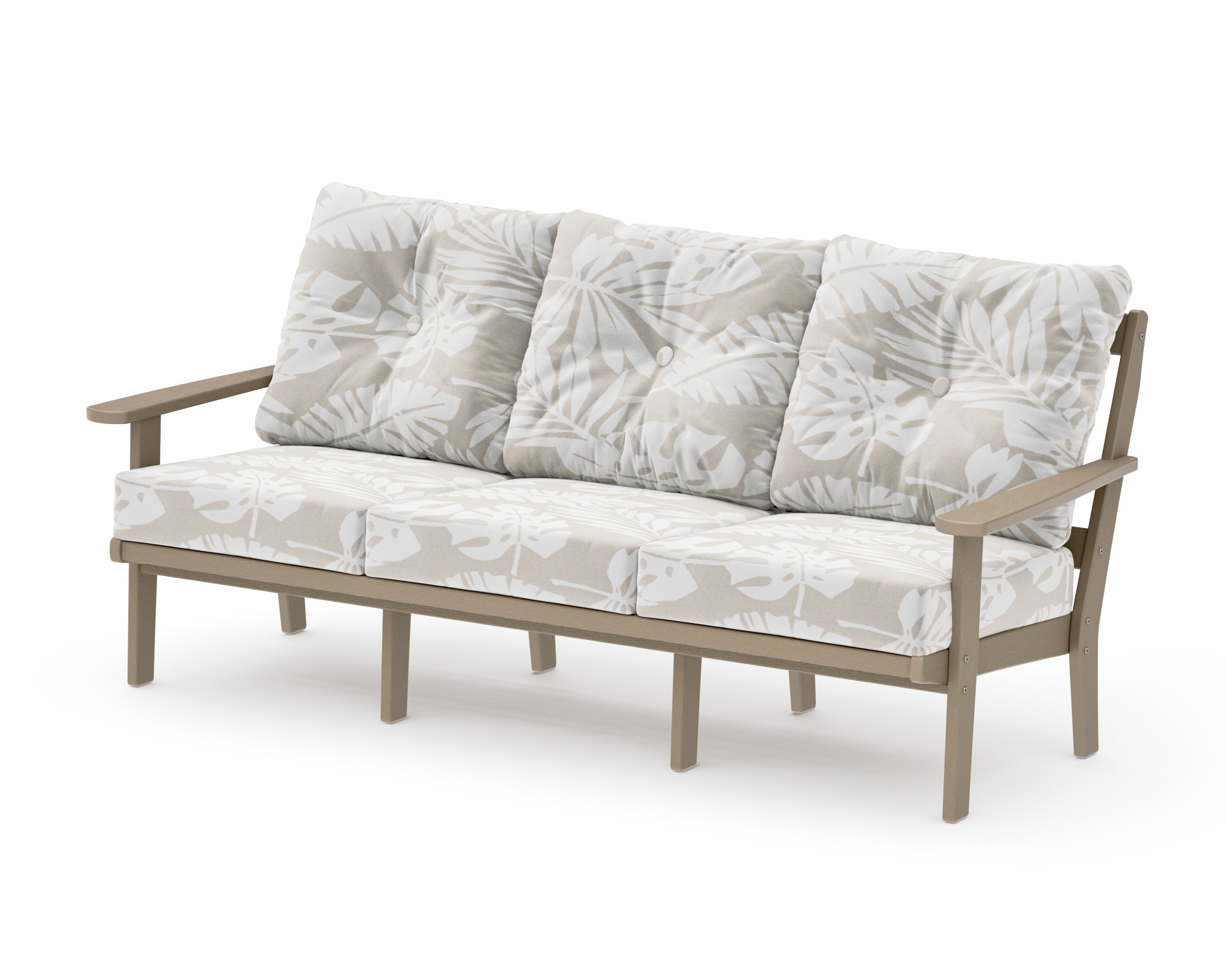 Mission Deep Seating Sofa in Vintage Sahara / Leaf Dune Burlap