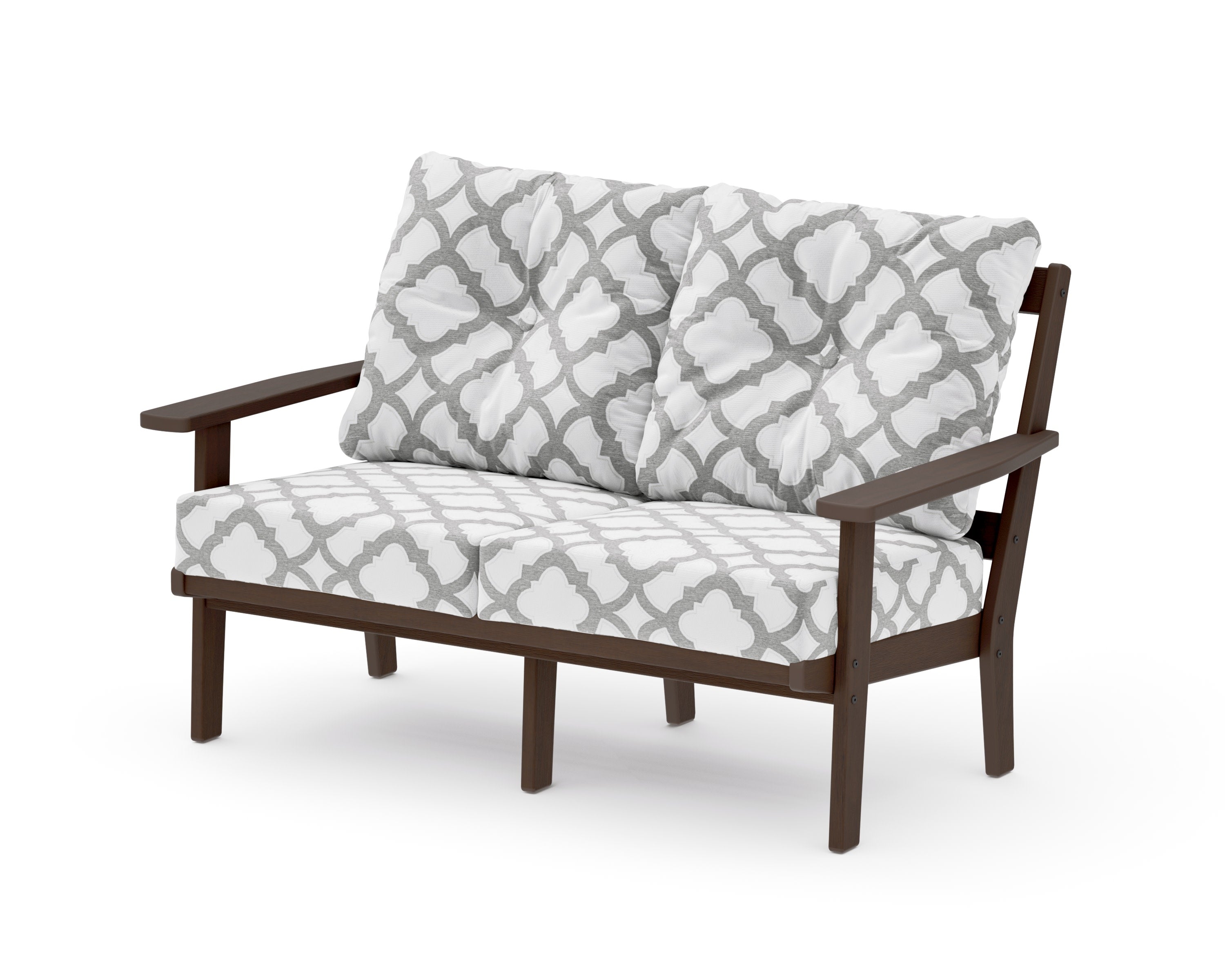 Oxford Deep SeatingLoveseat in Kona / Trellis Grey Mist
