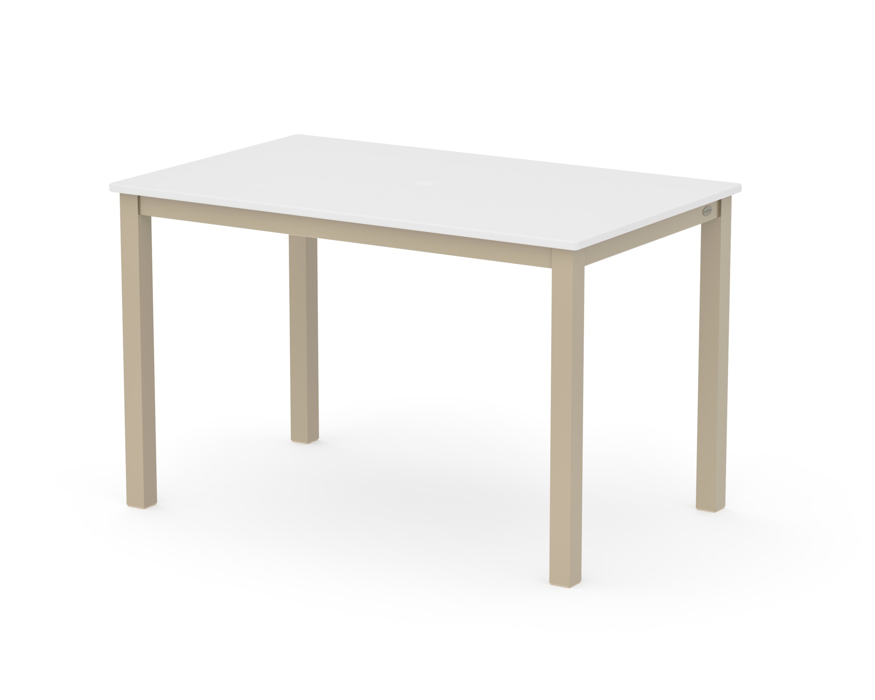 Main Street 30 x 48 Dining Table in Sand / White