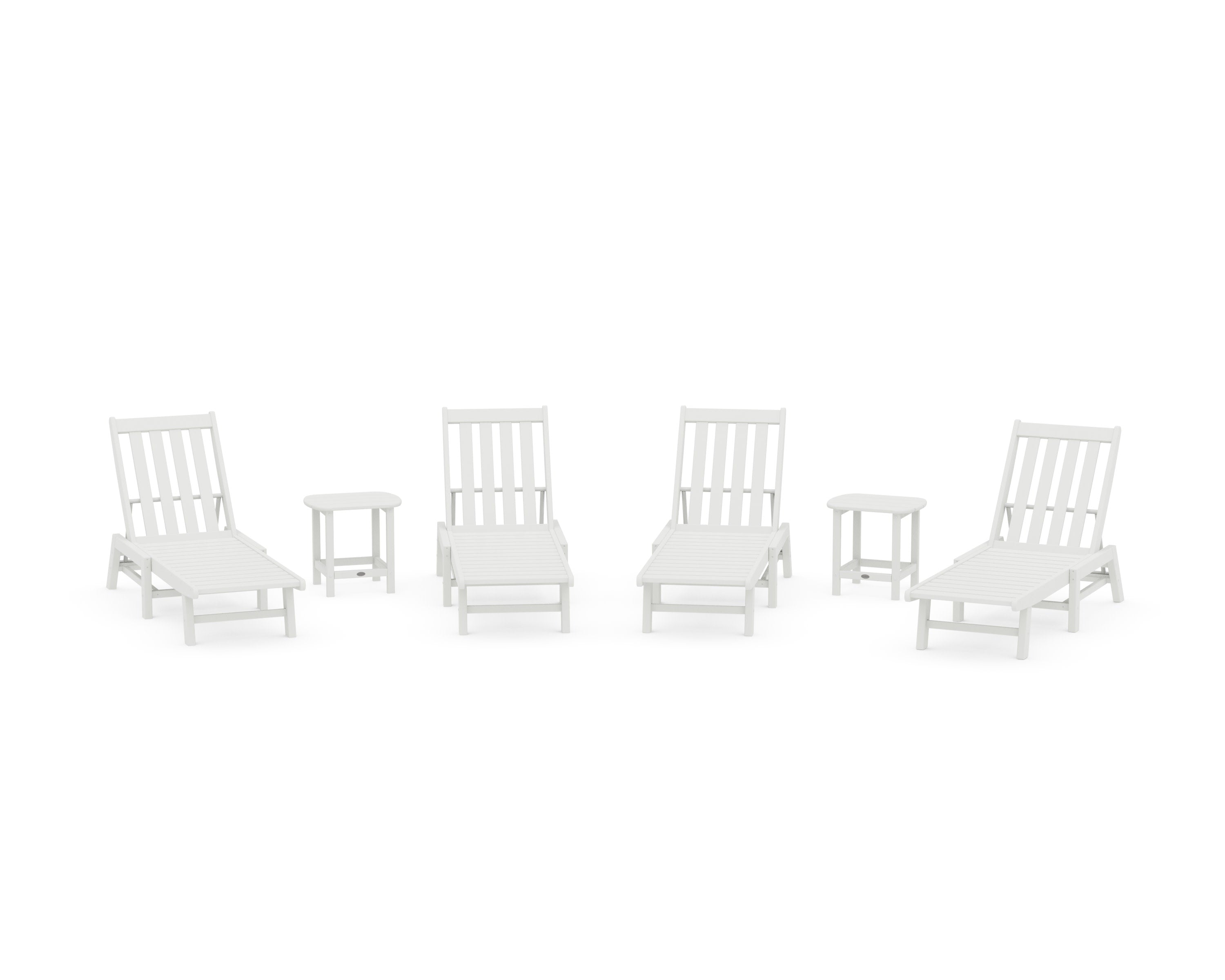 Vineyard 6-Piece Chaise Set in Vintage White