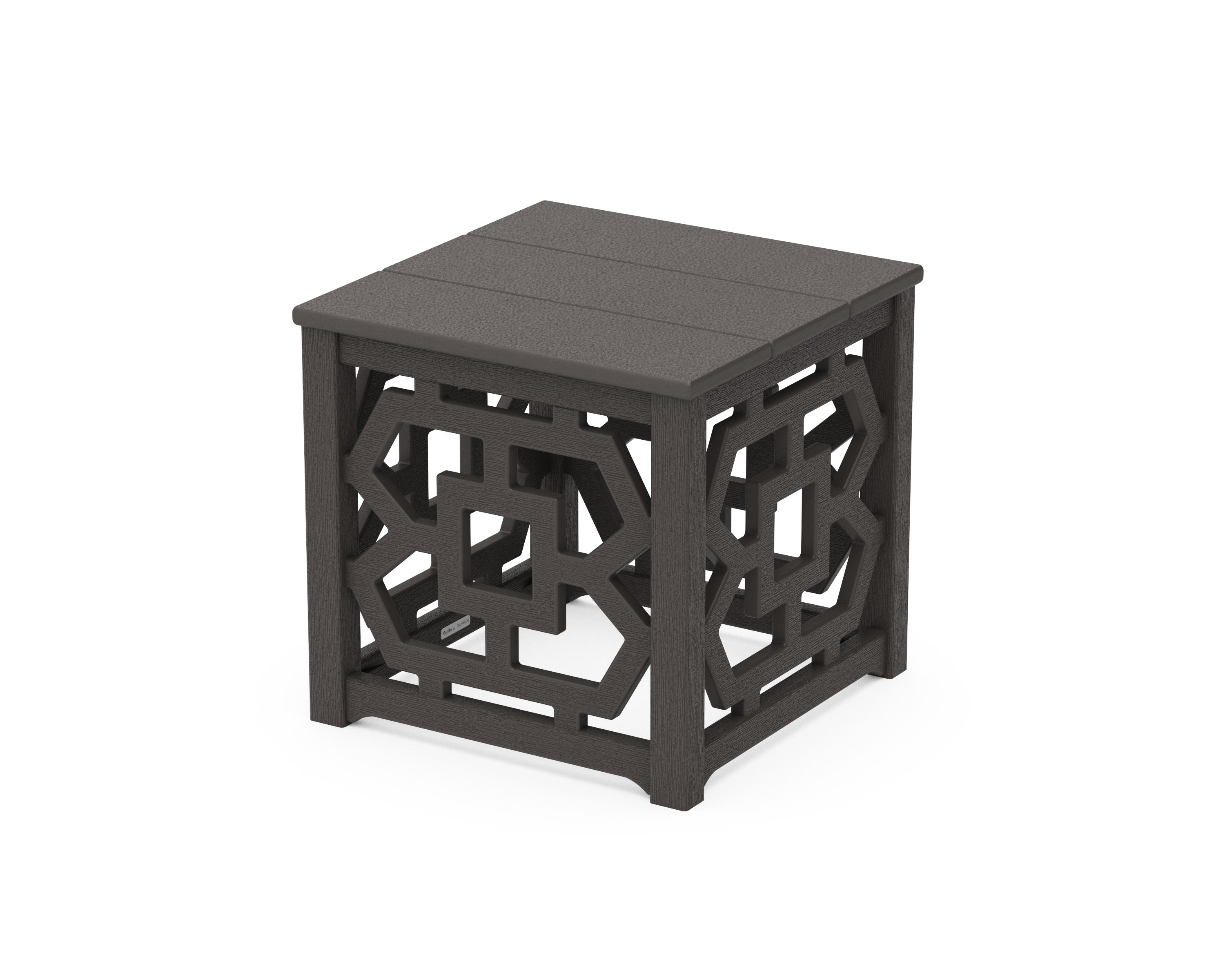 Chinoiserie Accent Table in Vintage Coffee
