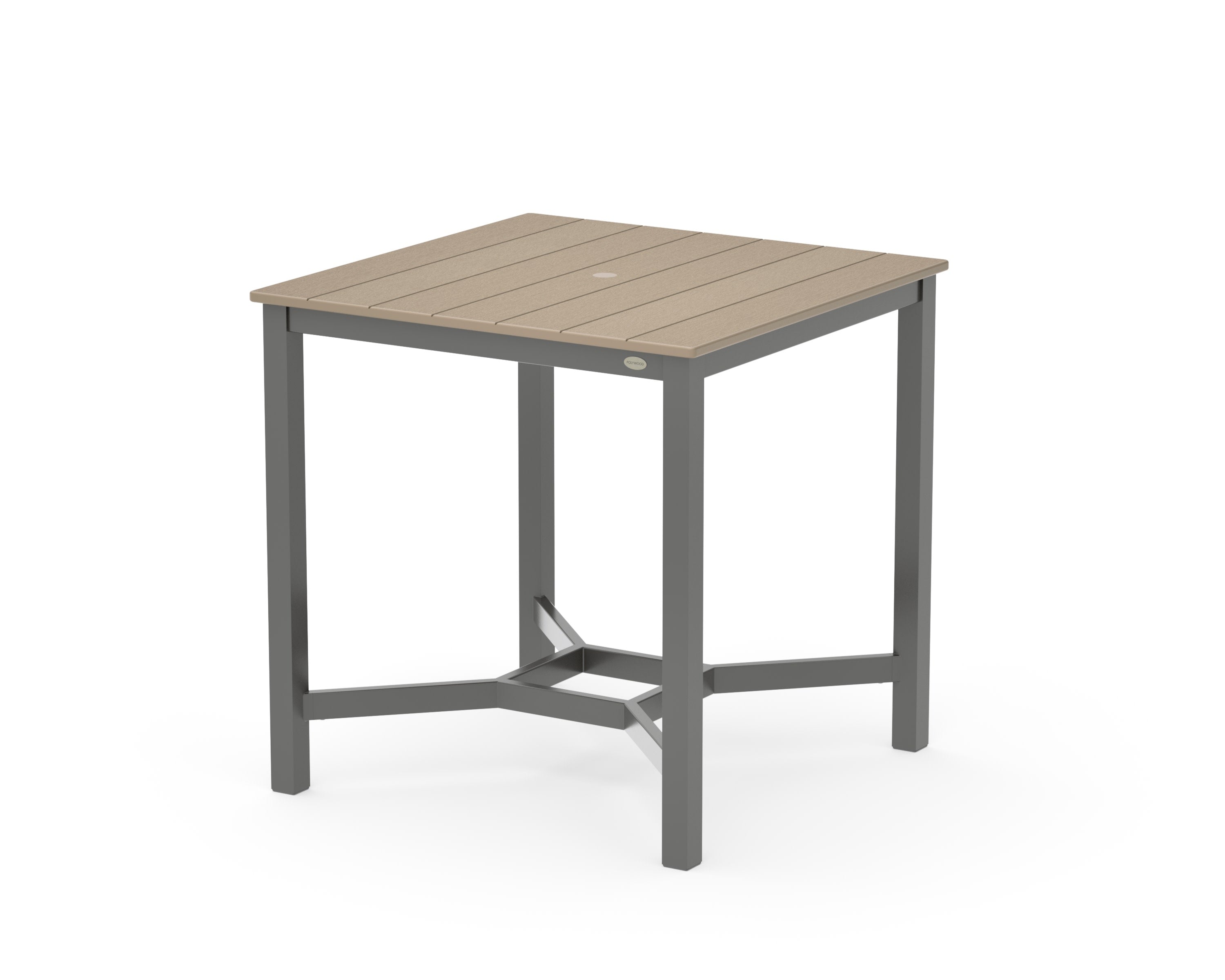 Main Street 36 x 36 Counter Table in Charcoal / Vintage Sahara