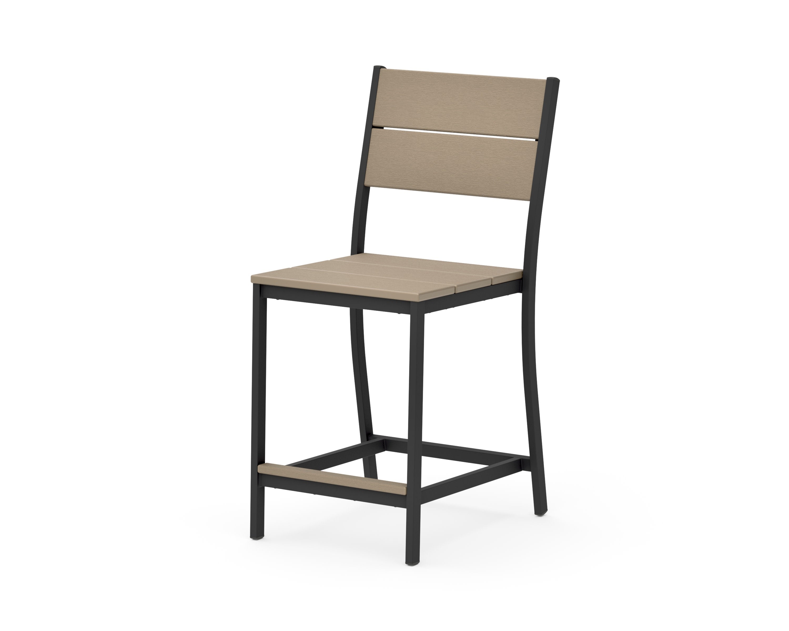 Main Street Counter Side Chair in Black / Vintage Sahara