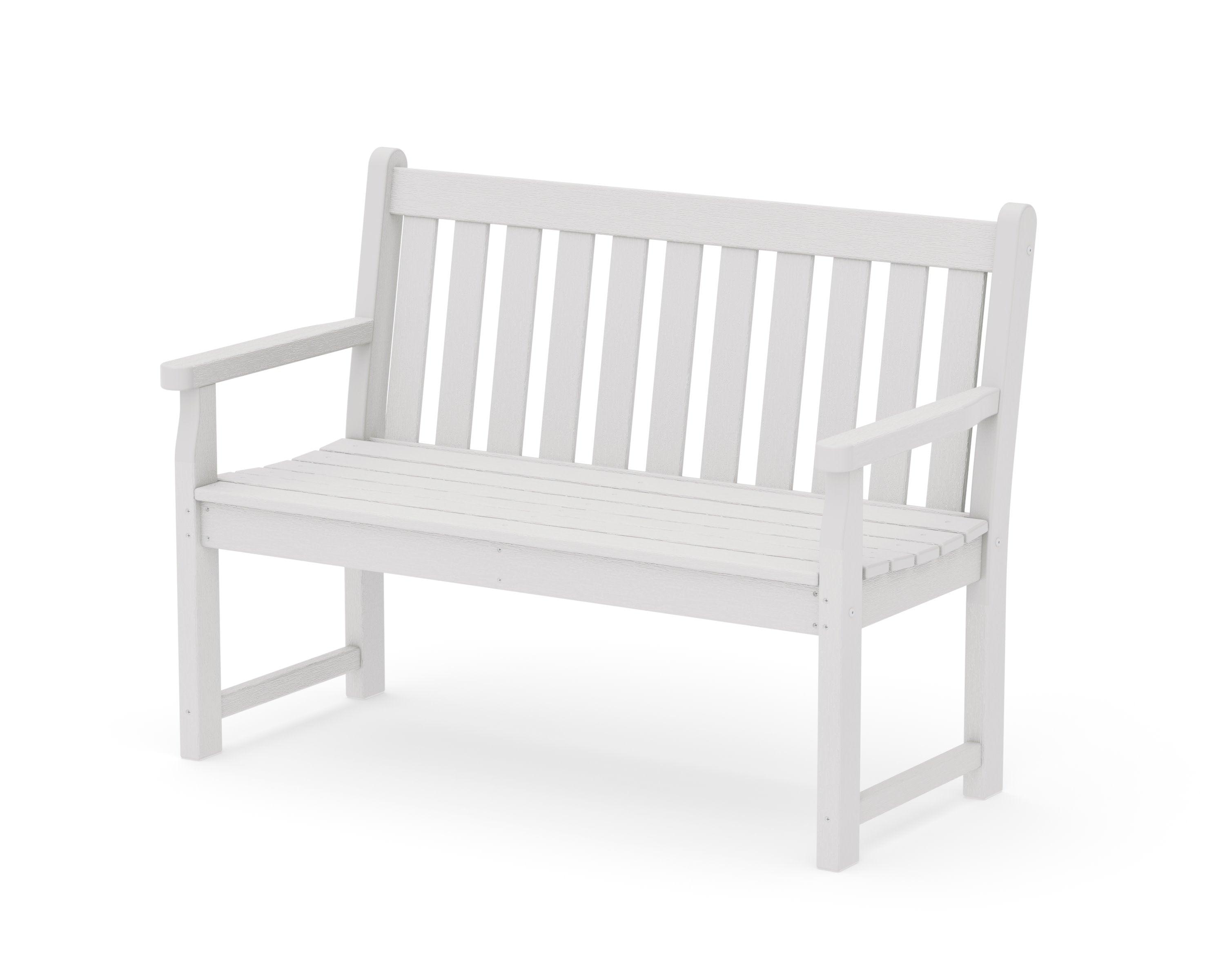 Traditional Garden 48" Bench in Vintage White