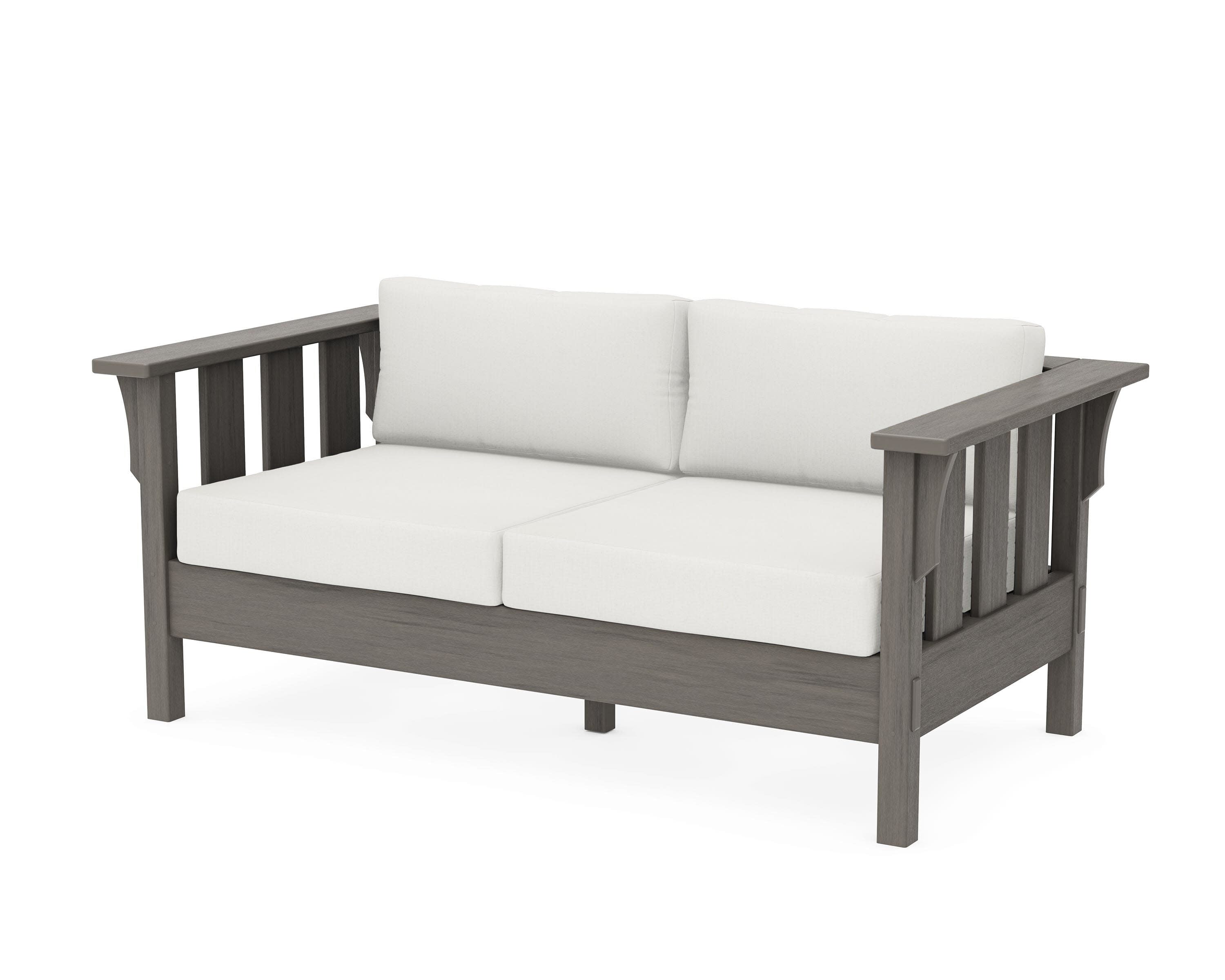 Acadia Deep Seating Loveseat in Driftwood / Natural Linen