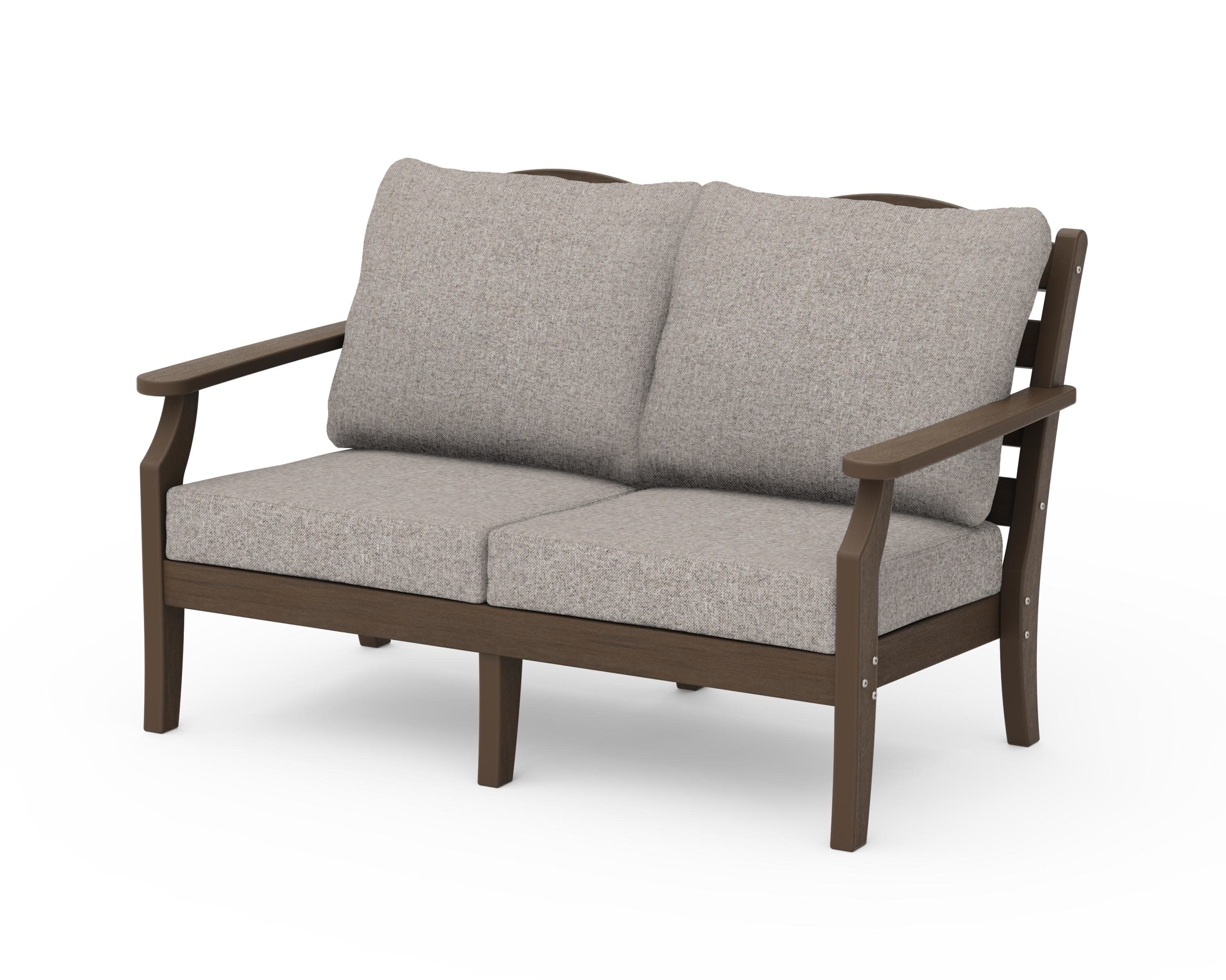 Savannah Deep Seating Loveseat in Kona / Weathered Tweed