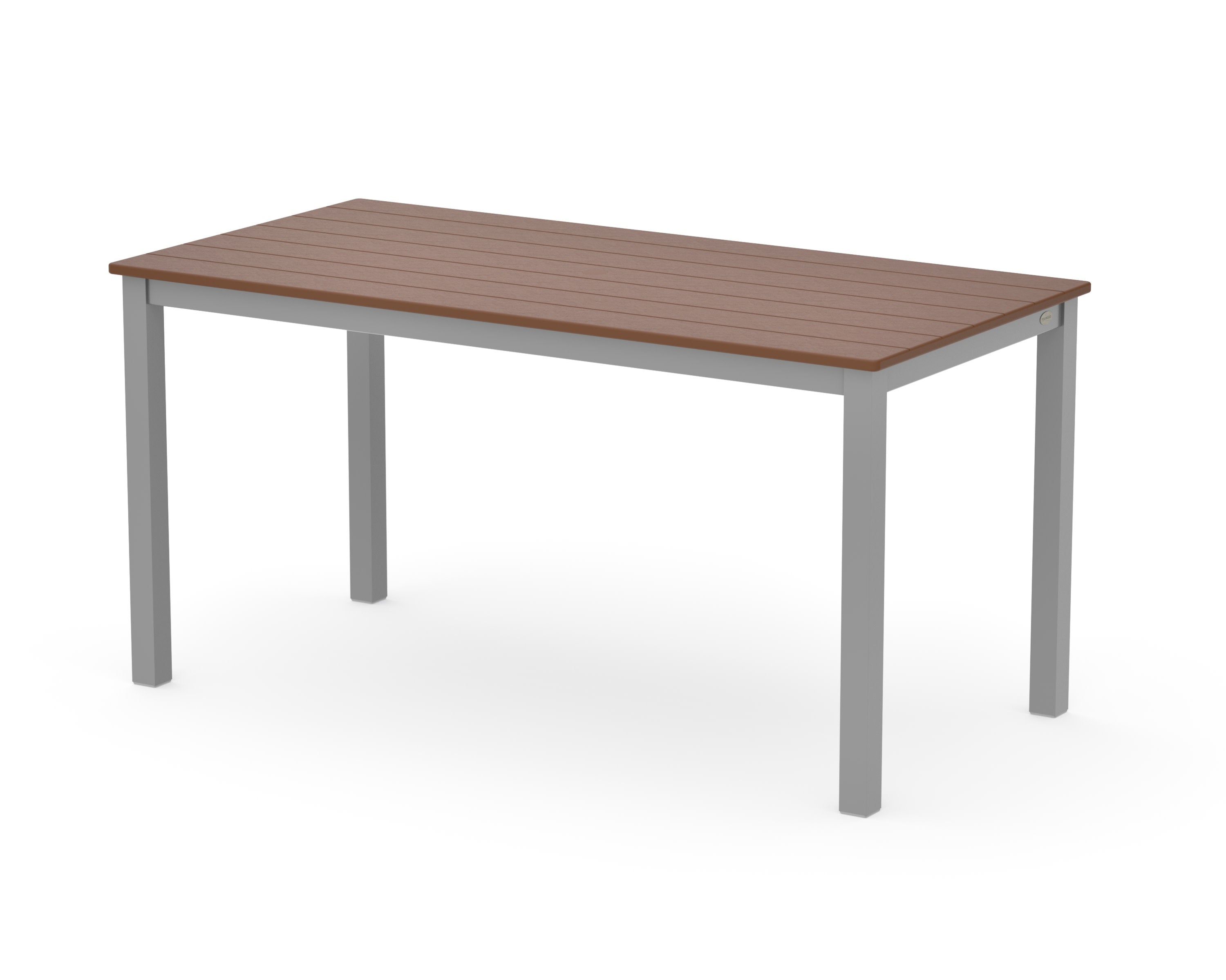 Main Street 30 x 60 Dining Table in Silver / Teak