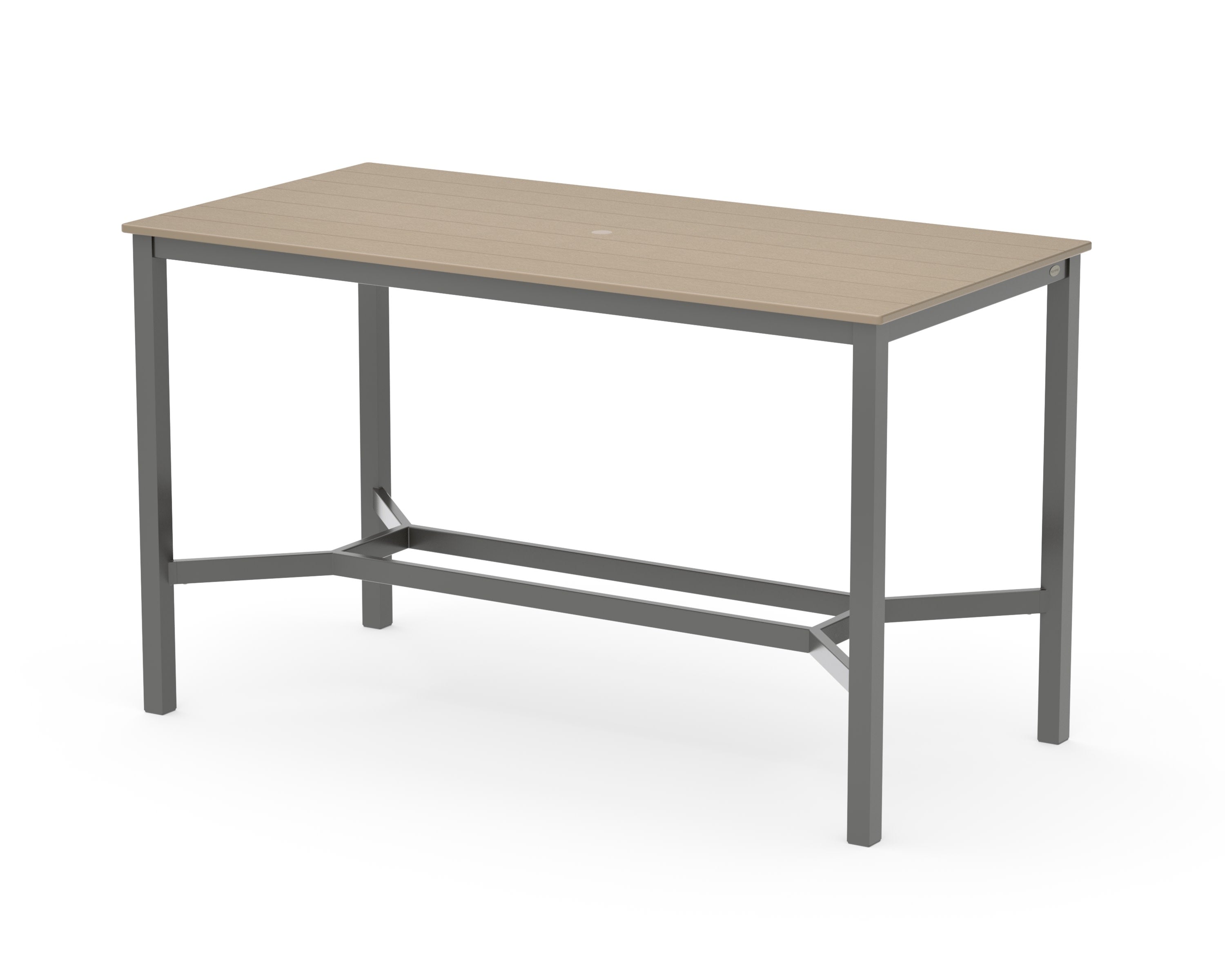 Main Street 36 x 72 Bar Table in Charcoal / Vintage Sahara