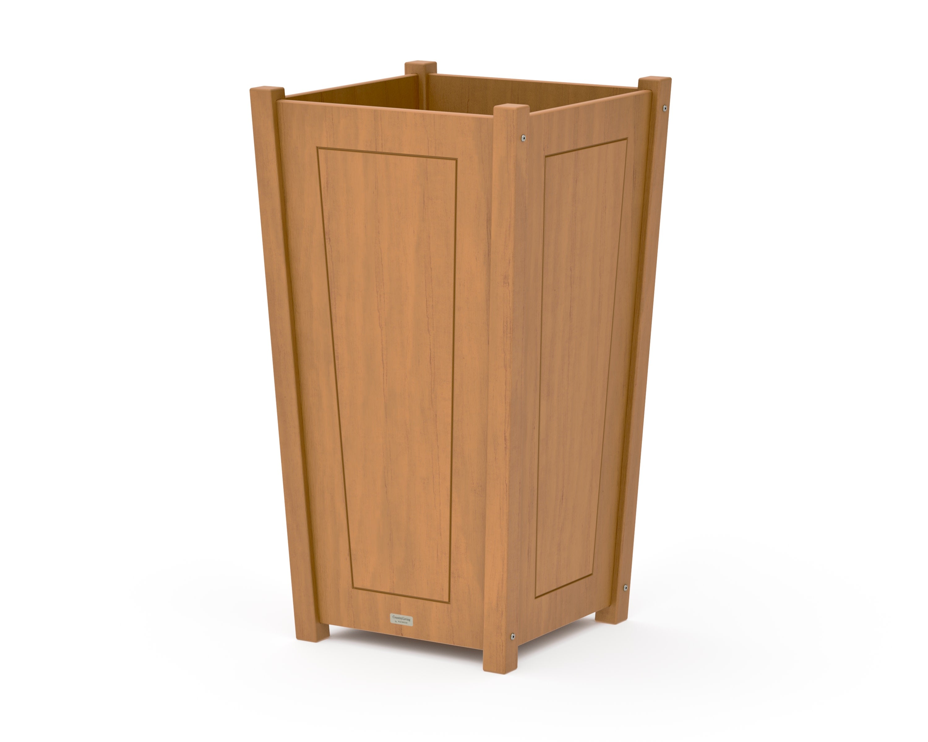 Country Living Large Tapered Square Tall Planter Box in Natural