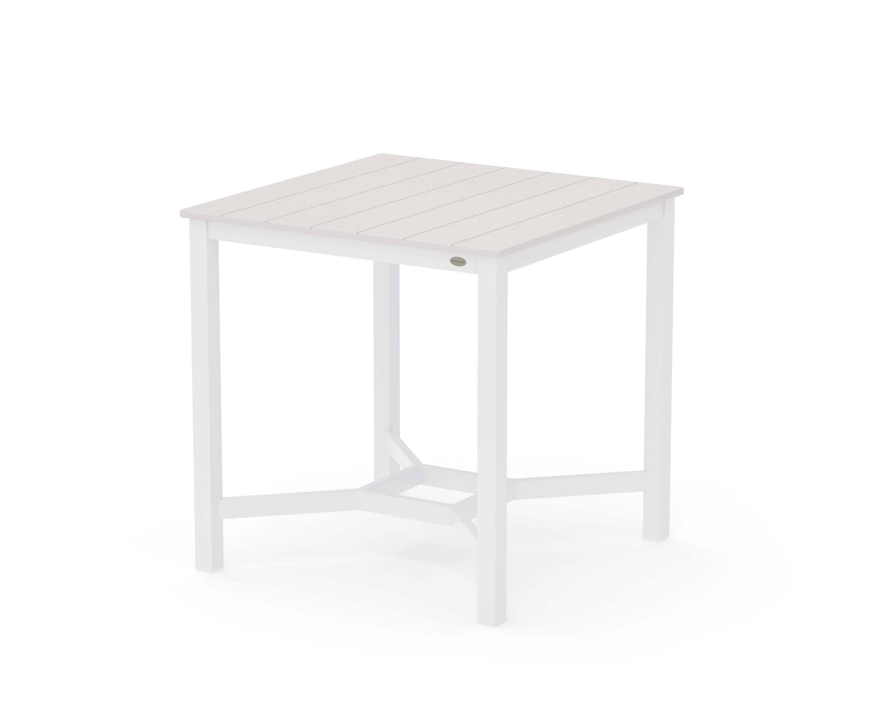 Main Street 36 x 36 Counter Table in White / Vintage White